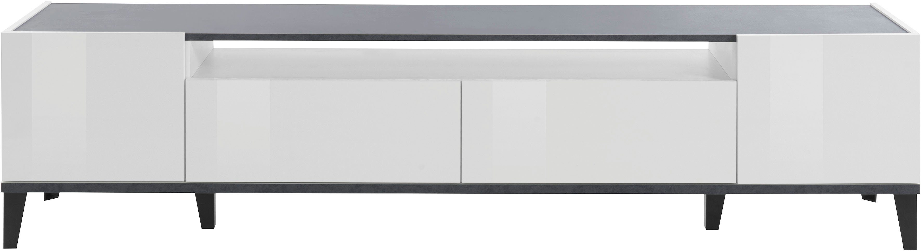 weißHG/schiefer | Korpus: weißHG | Arbeitsplatte: schiefer