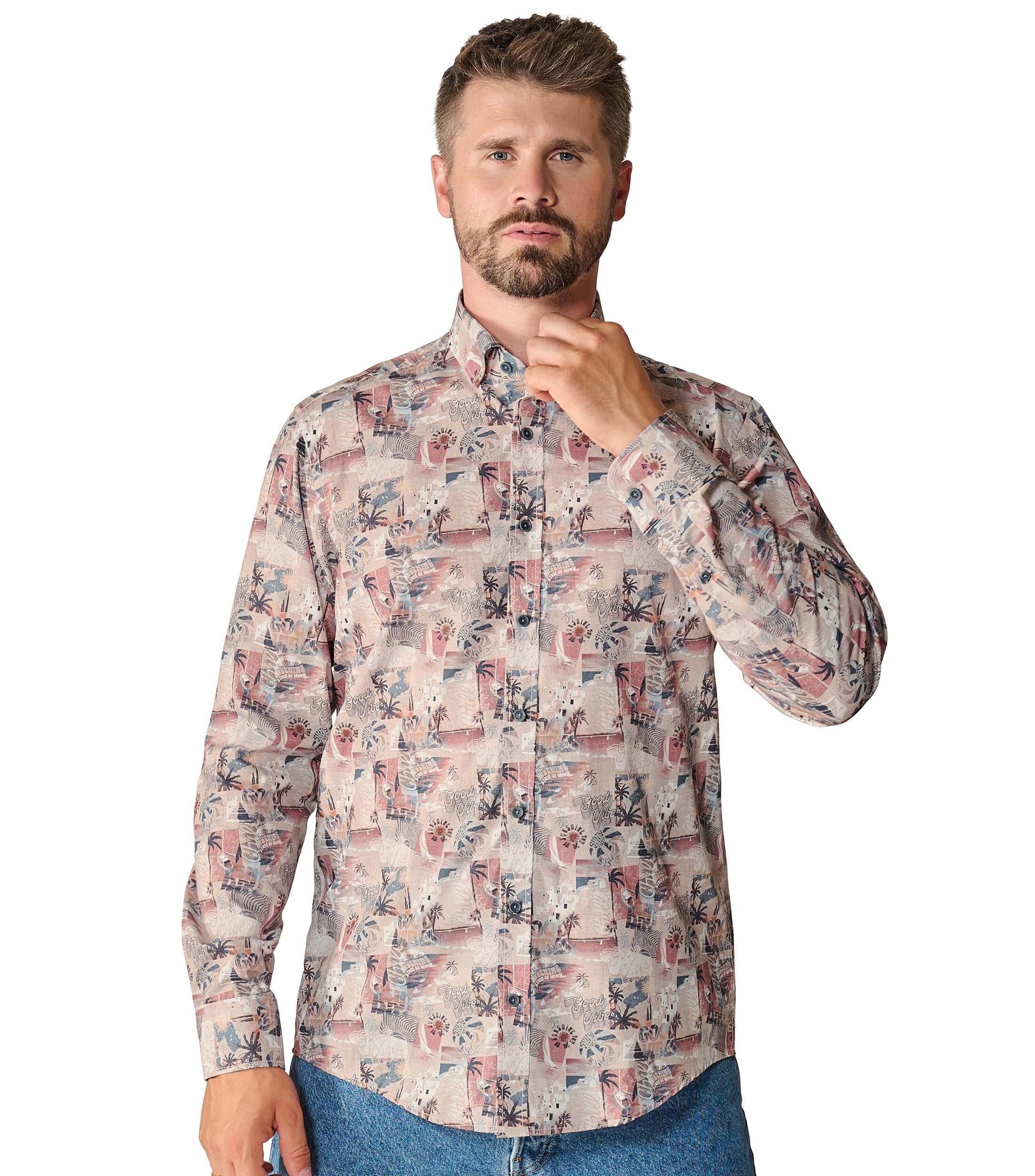 CASAMODA Langarmhemd CASAMODA Freizeithemd Print