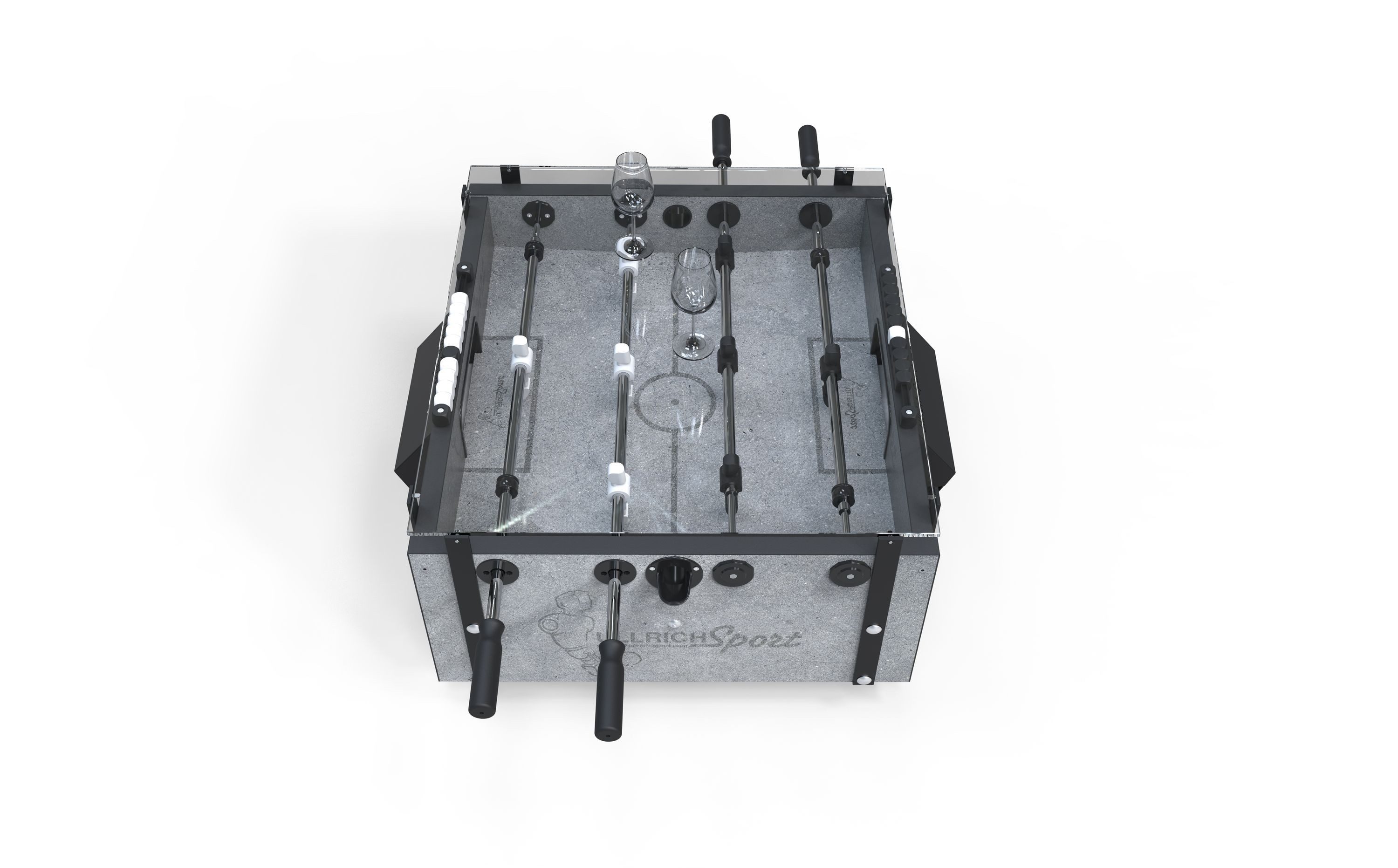 Fireball-Tablesoccer Couchtisch Fireball "Couchtisch" Tischfußball (Grundausstattung mit allen zum Spielen benötigten Anbauteilen), Made in Germany