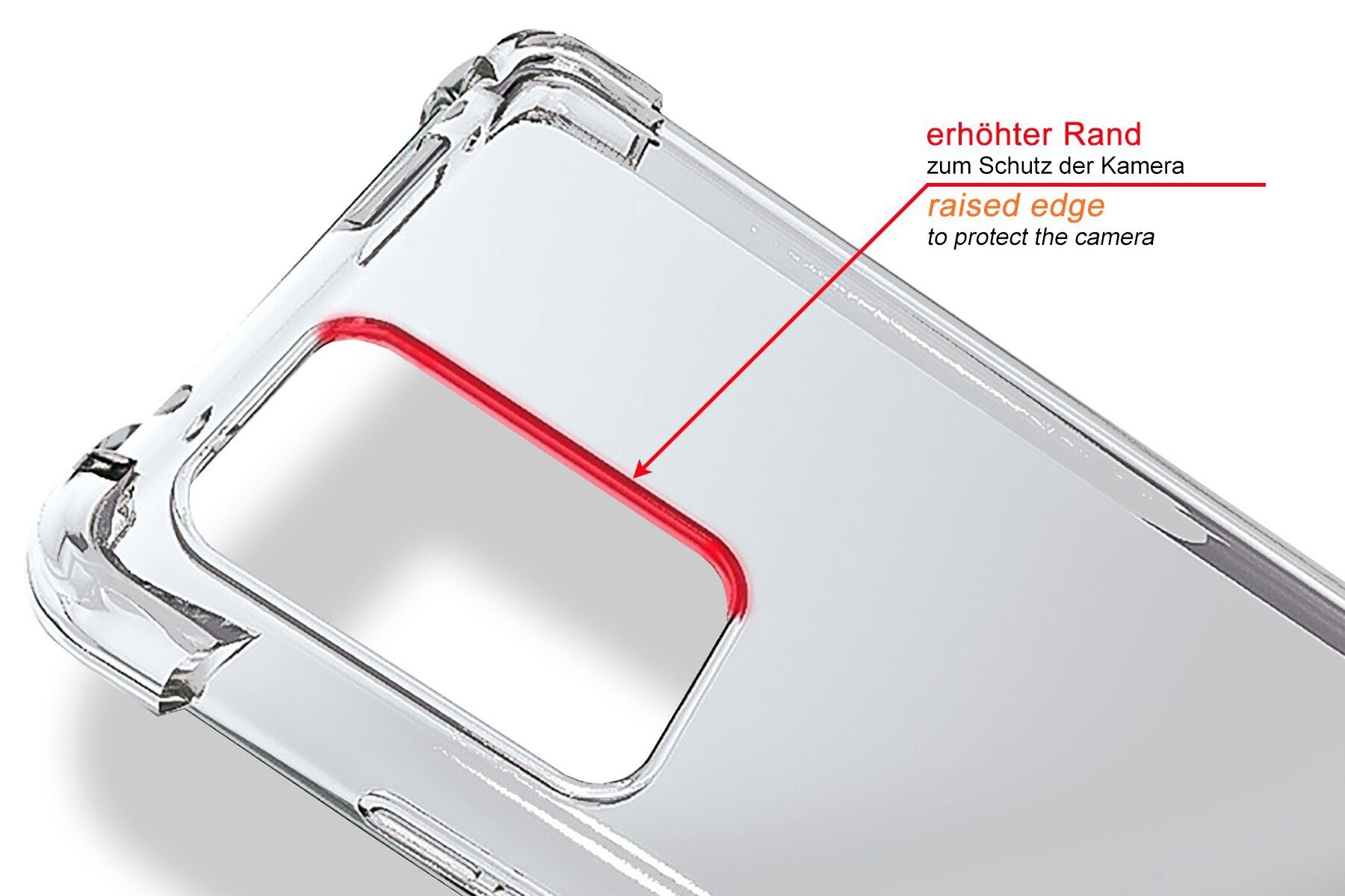 mtb more energy Smartphone-Hülle Clear Armor Case für Xiaomi Redmi Note 8, Transparente TPU Schutzhülle Case Backcover mit Anti-Shock Verstärkung – Bild 4 von 5