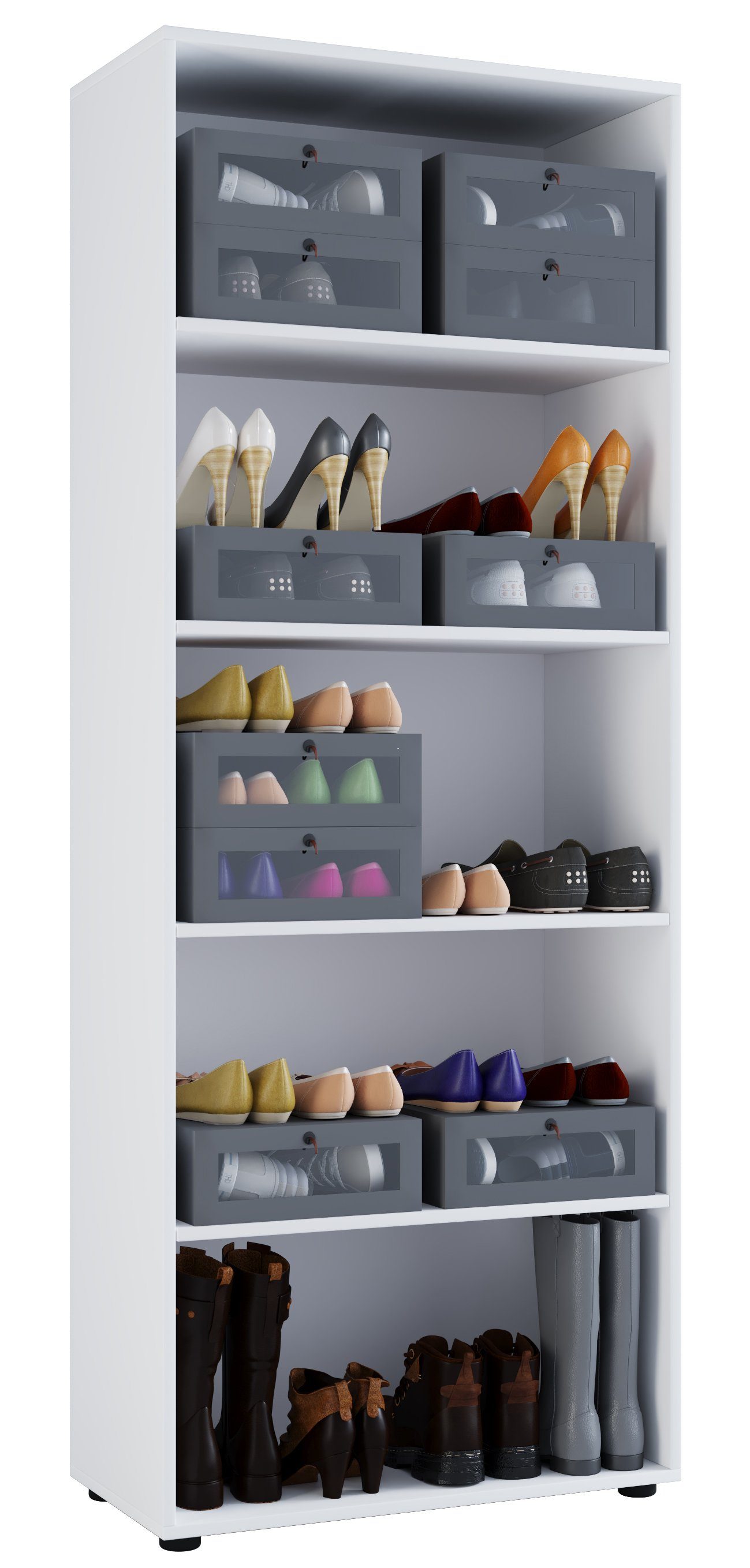 Schuhregal Holz Kleiderschrank Schuhschrank Vandol