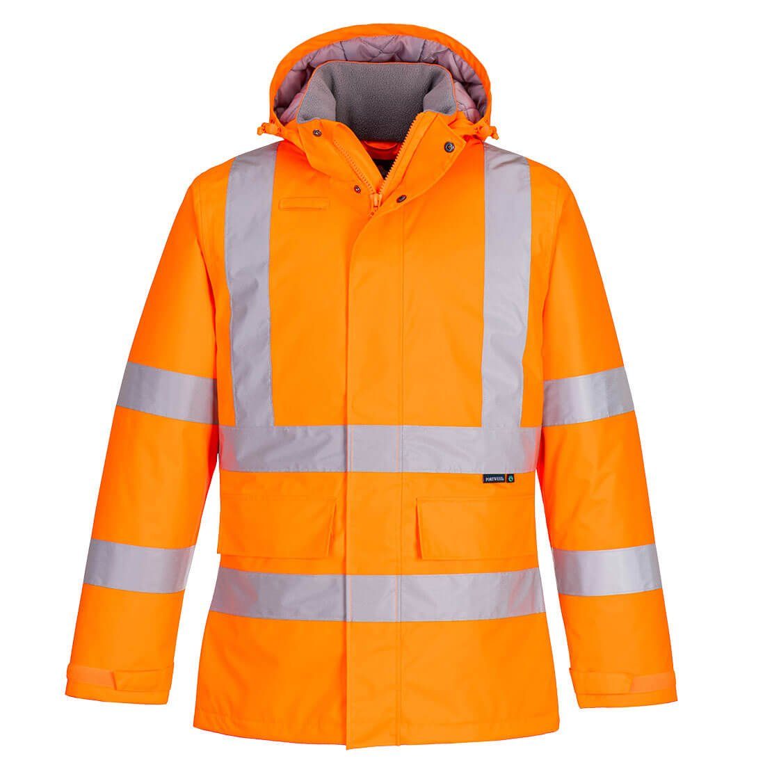 Arbeitsjacke Warnschutz Hi-Vis Winterjacke Portwest Orange