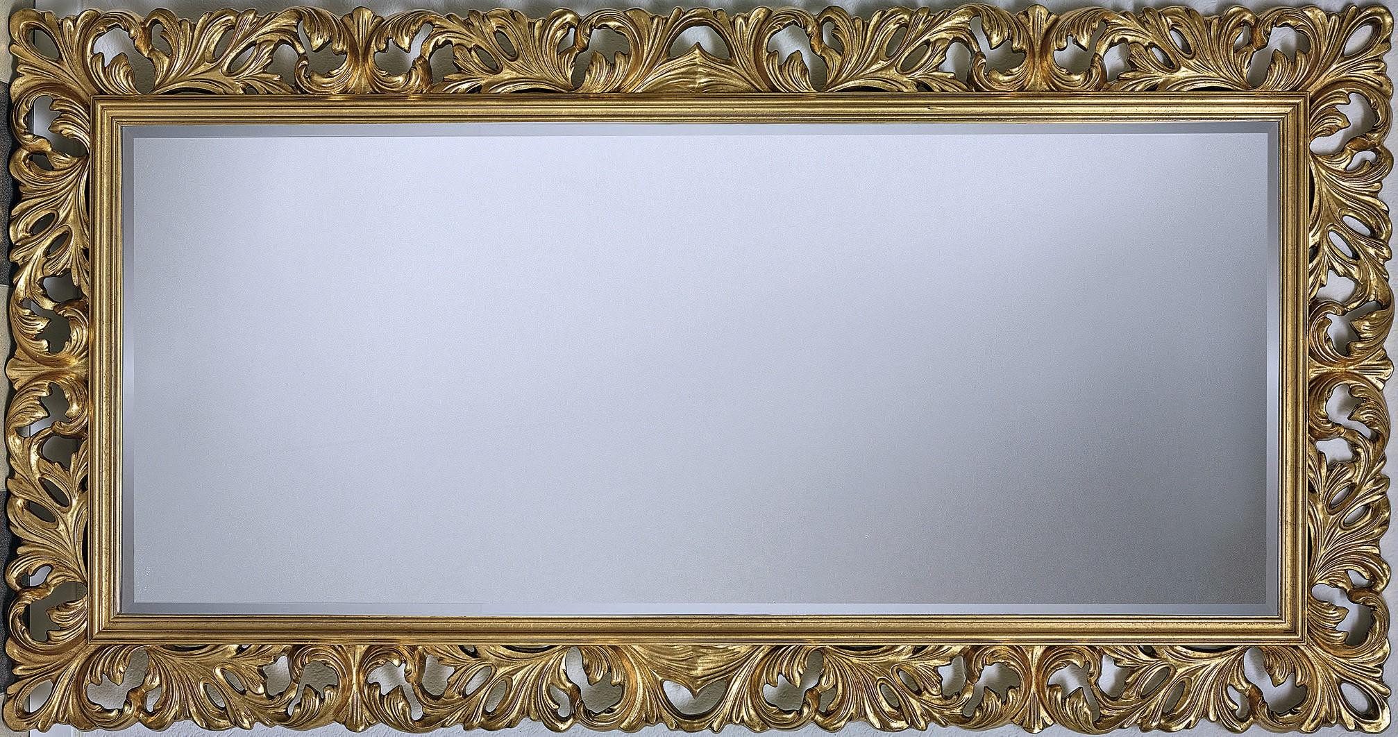 JVmoebel Wandspiegel Klassischer Holzspiegel mit goldenem Rahmen und eleganter Form (1-St), Made in Europa