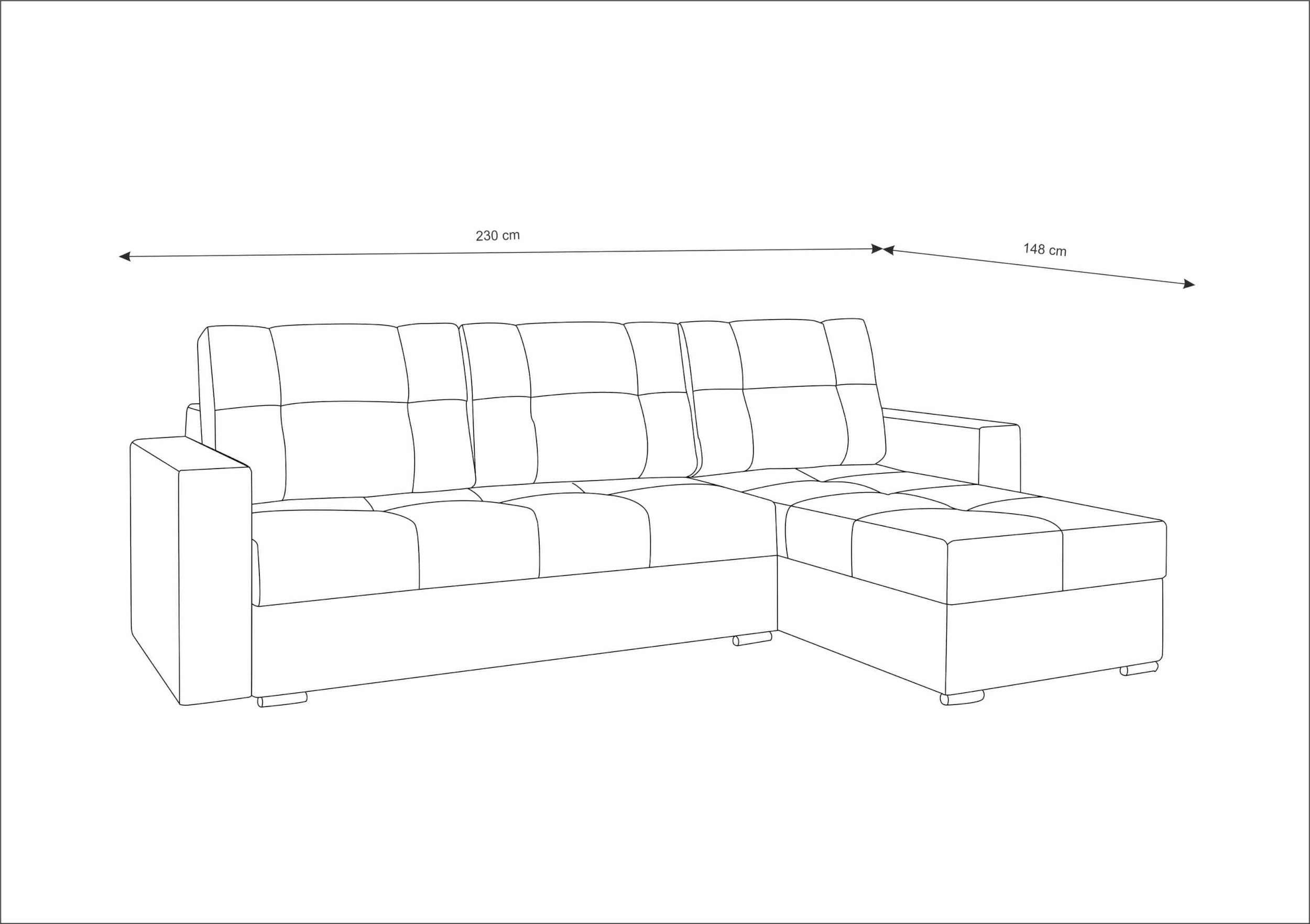 Stylefy Ecksofa Design Eckcouch, L-Form, Sitzkomfort, Sofa, Bettfunktion, Bettkasten, mit Modern mit Adelina,