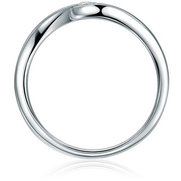 Trilani Silberring »Twist-Ring aus 925 Sterling Silber«, mit Zirkonia