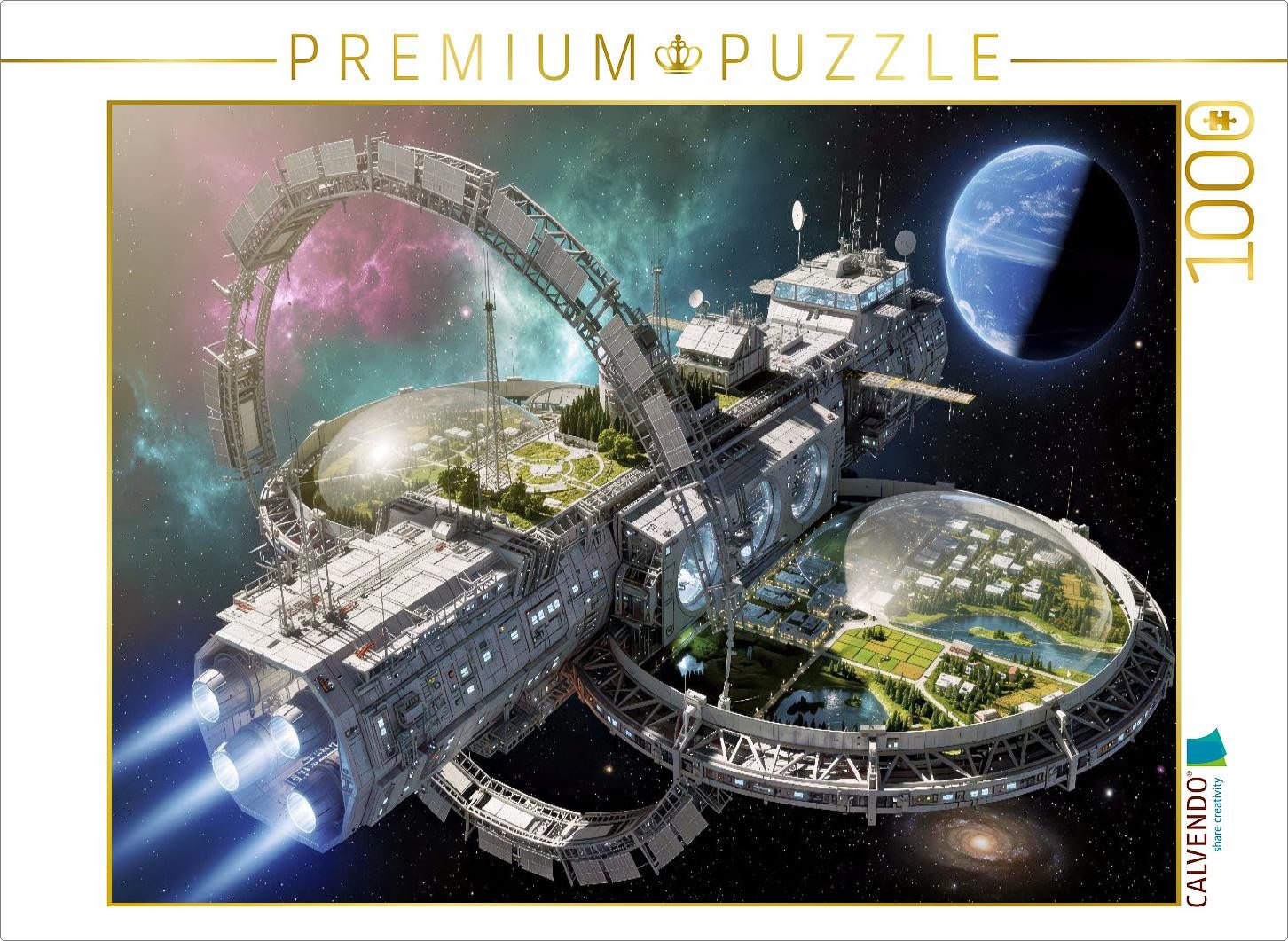 CALVENDO Puzzle CALVENDO Puzzle Ein Schiff, das den Kosmos neu zeichnet., 1000 Teile, 1000 Puzzleteile