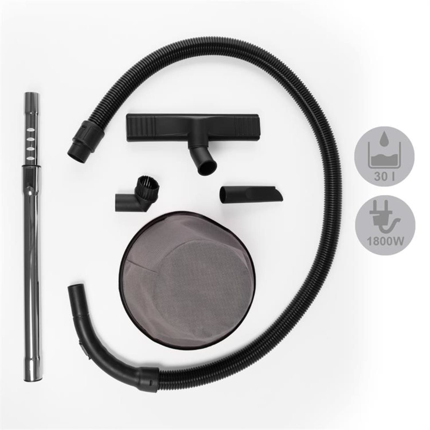 Klarstein Nass-Trocken-Sauger Reinraum Industriesauger, 1400 W, Trocken Nasssauger Industriestaubsauger beutellos Saugwischer Sauger