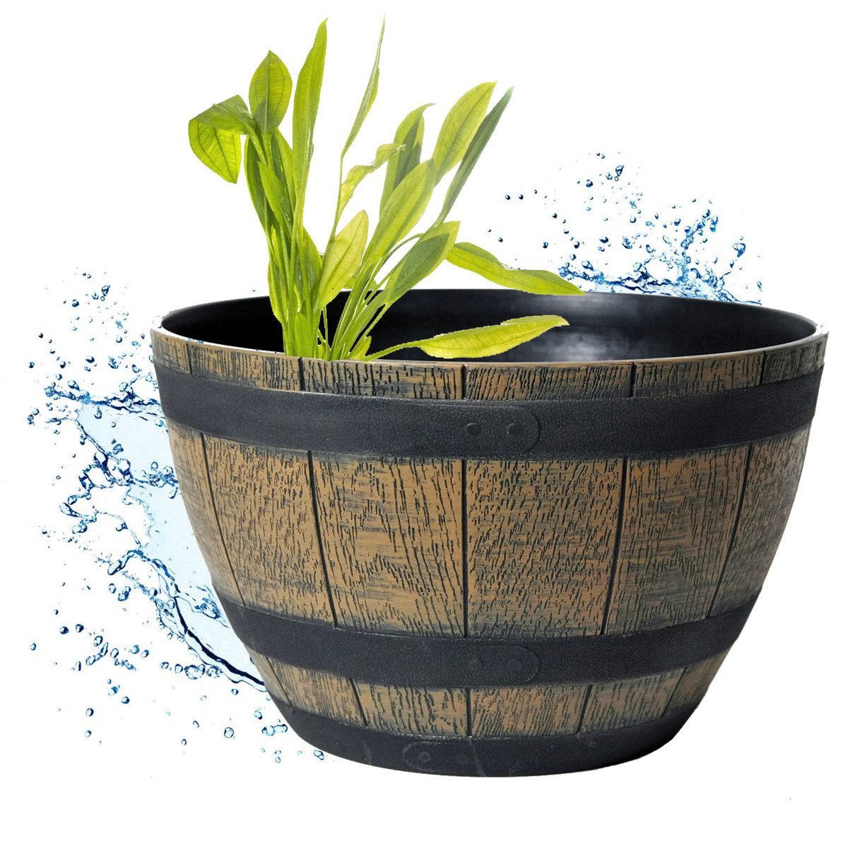 LB H&F Lilienburg Fertigteich Miniteich Wanne Fass rund wasserdicht 40cm st günstig online kaufen