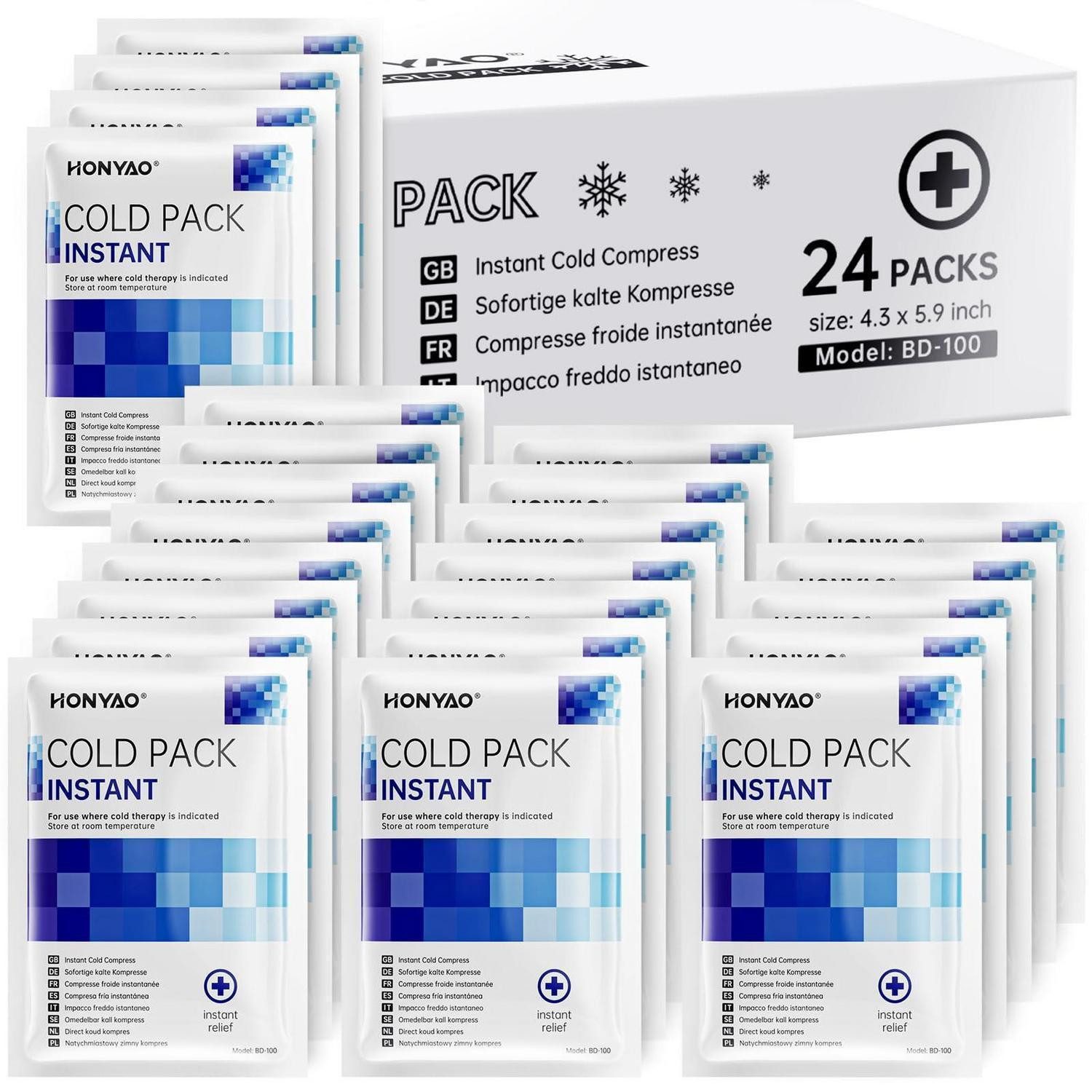 LuxusKollektion Kühlpad Kältekompresse Einmal Kühlpack 24 Stück Erste Hilfe Kälte 24 Stück
