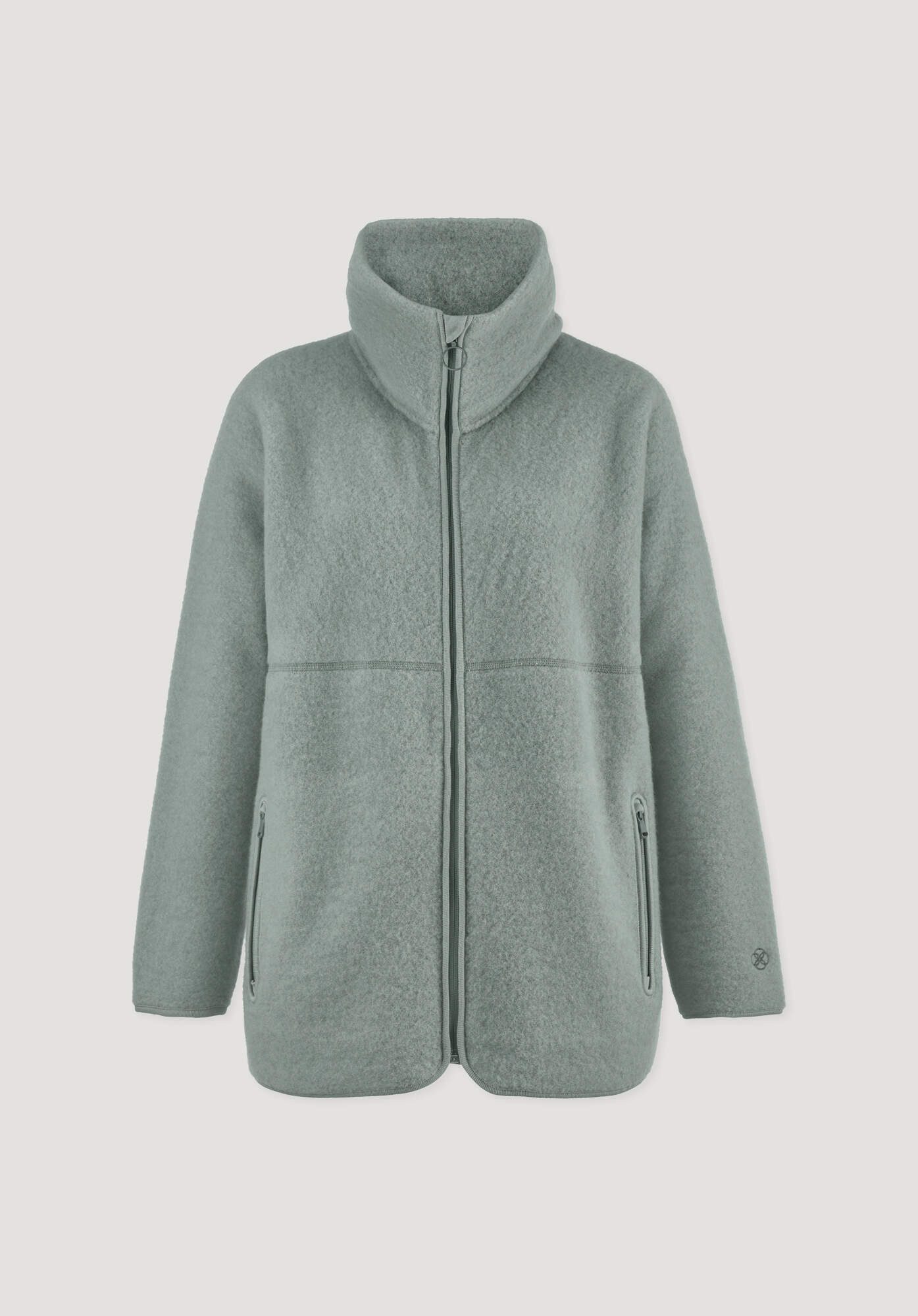 Hessnatur Fleecejacke Oversized aus reiner Bio-Merinowolle (1-St)