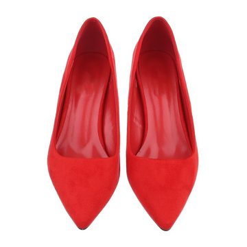 Ital-Design Damen Abendschuhe Elegant High-Heel-Pumps Pfennig-/Stilettoabsatz High Heel Pumps in Rot