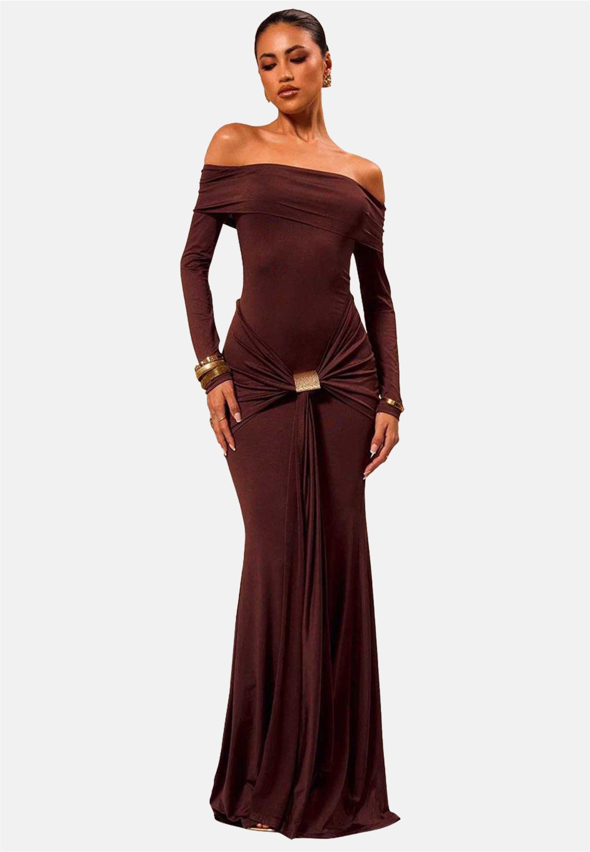 Jerseykleid Samantha Off Shoulder Dress