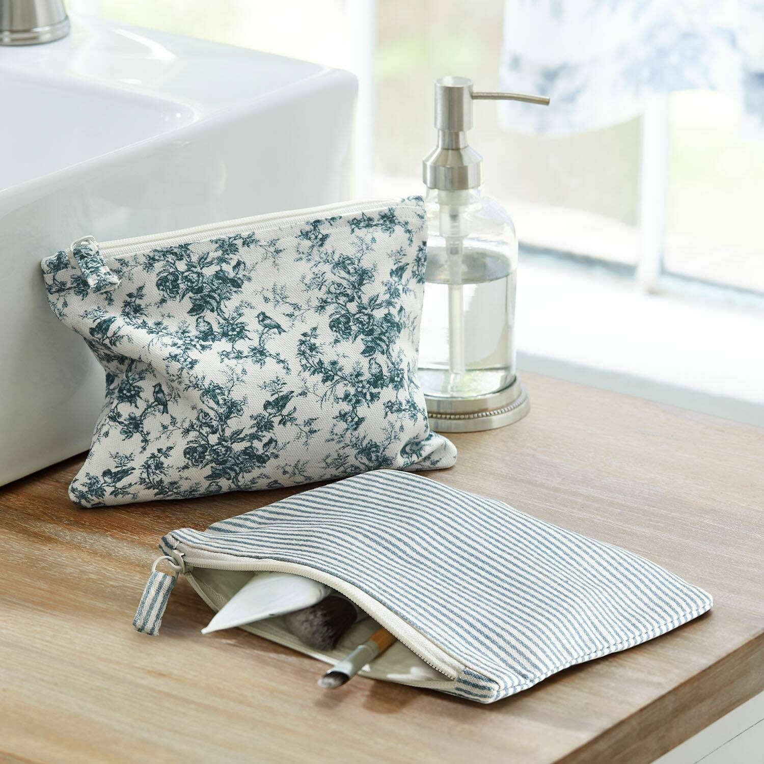 Mirabeau Handtasche Täschchen 2er Set Emilie blau/creme