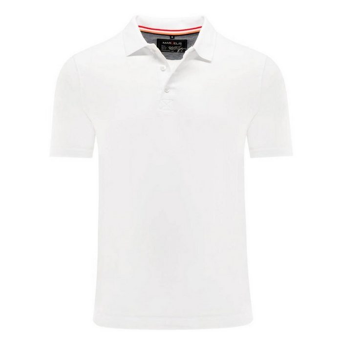 MARVELIS Poloshirt Poloshirt - Casual Fit - Polokragen - Einfarbig - Weiß