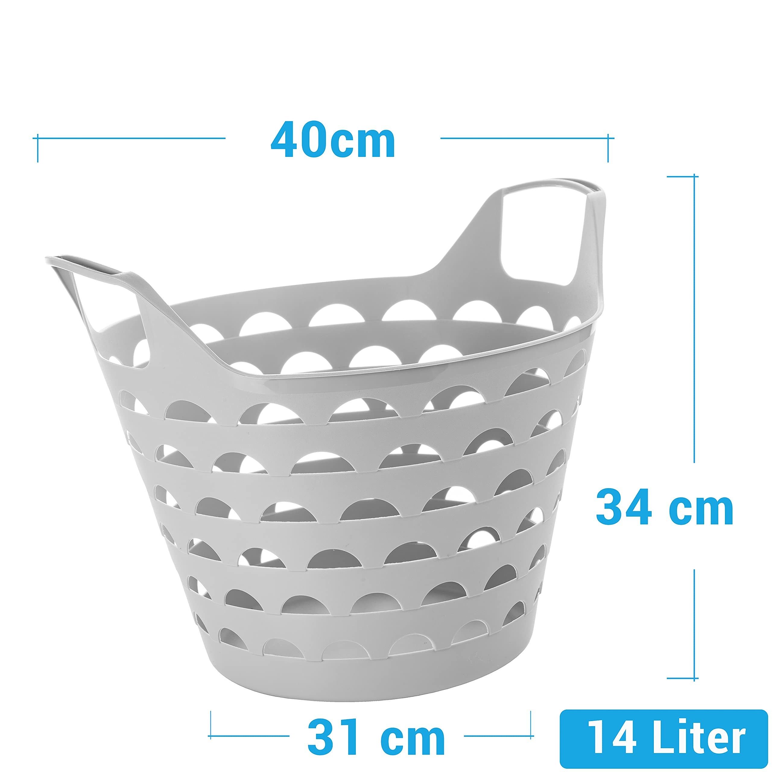 Centi Wäschewanne Flexibler Wäschekorb mit Griffen, belüftet (3er-Set), Was günstig online kaufen