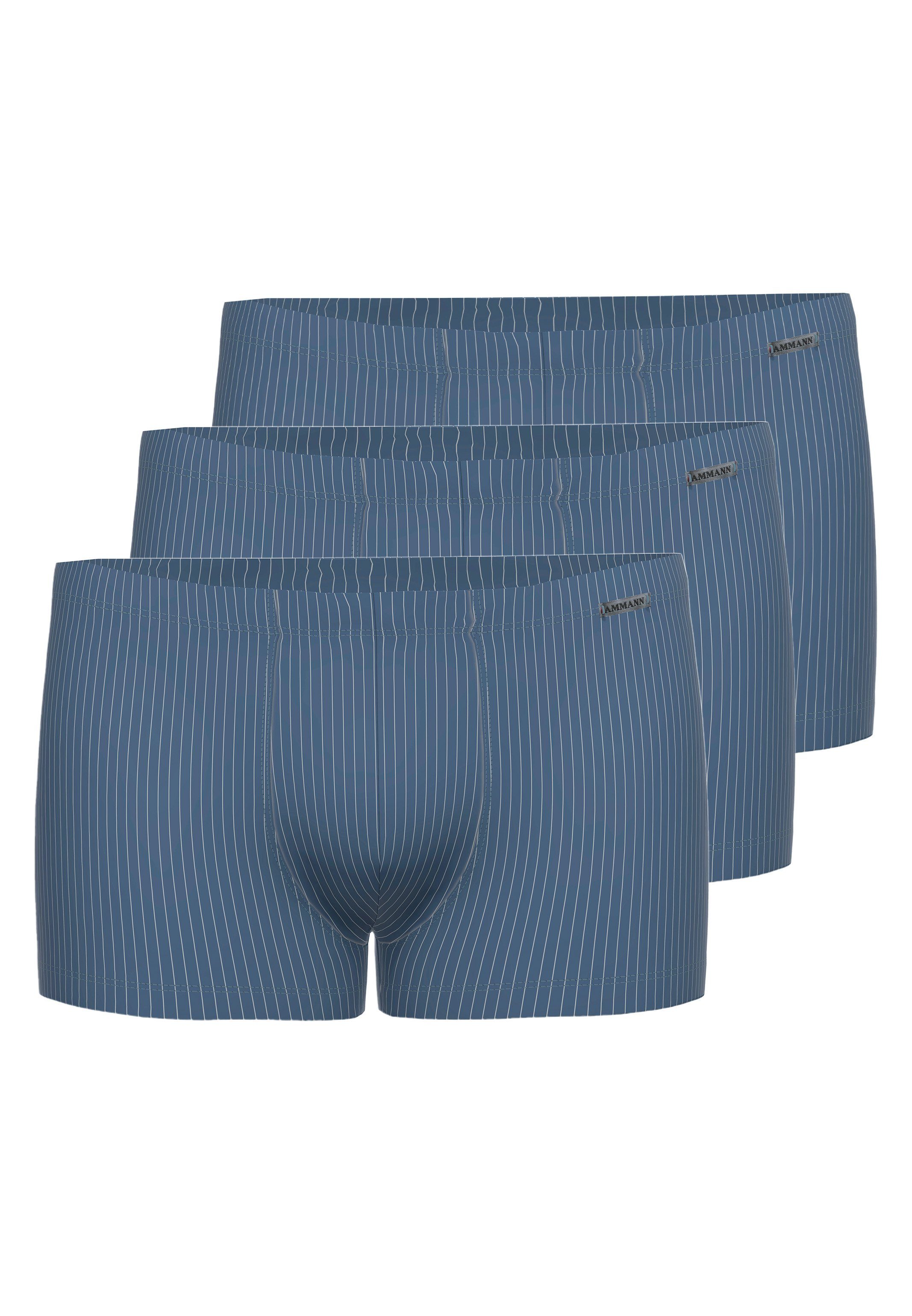 Ammann Retro Boxer 3er Pack Smart & Stripes (Spar-Set, 3-St) Retro Short / Pant - Baumwolle - Ohne Eingriff - Atmungsaktiv