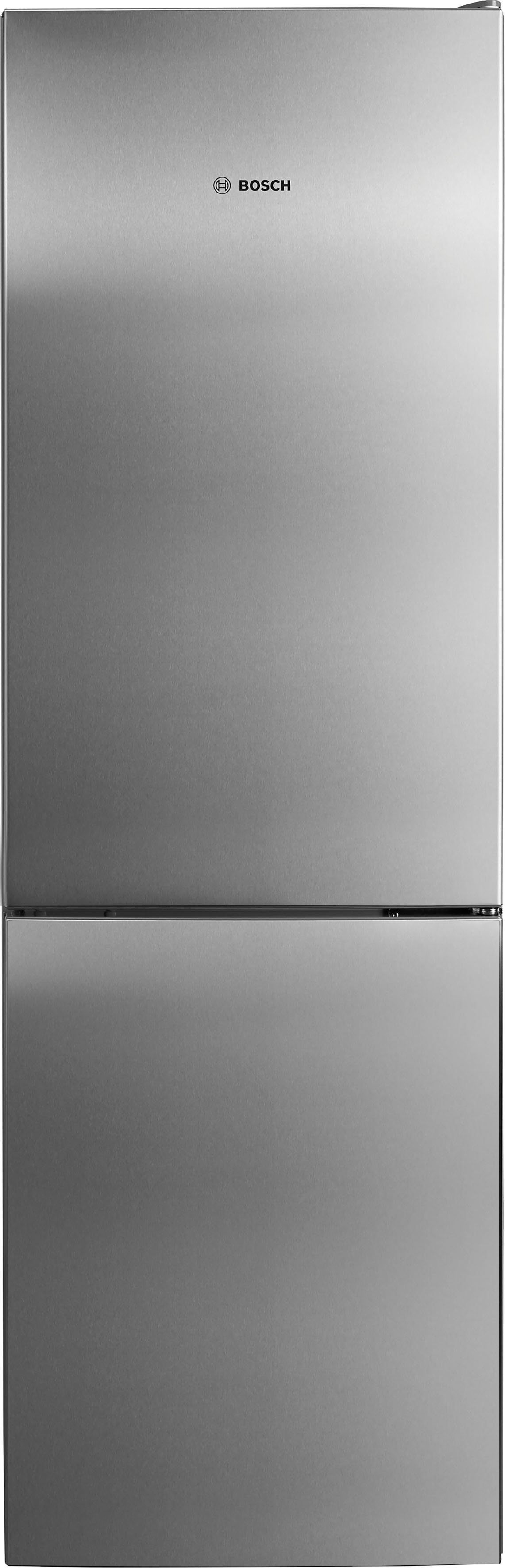 hoch, 60 cm cm mit Anti-Fingerprint Edelstahl Kühl-/Gefrierkombination BOSCH 186 KGE36AICA, breit