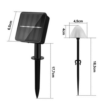 WILGOON LED Solarleuchte LED Solar Gartenleuchten Außen, Solar Pilz Lichterketten 8 Modi, 8 Modi, Weihnachtsbeleuchtung Außen, für Garten, Terrasse, Hof, Party