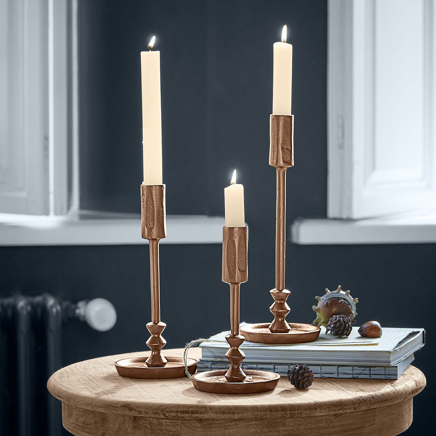 Mirabeau Kerzenständer Kerzenständer 3er Set Rivandre antikgold