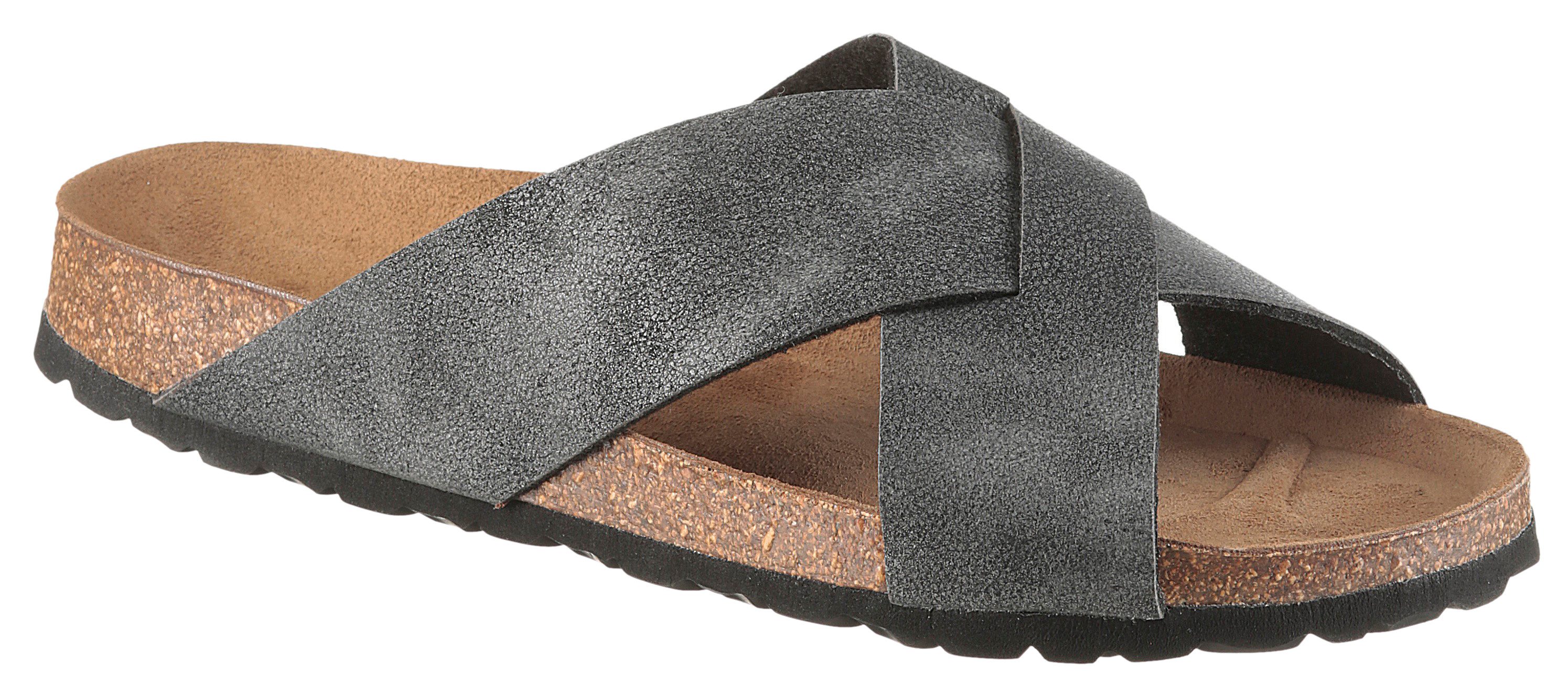Man's World Pantolette Sommerschuh, Strandschuh, Hausschuh mit Fußbett