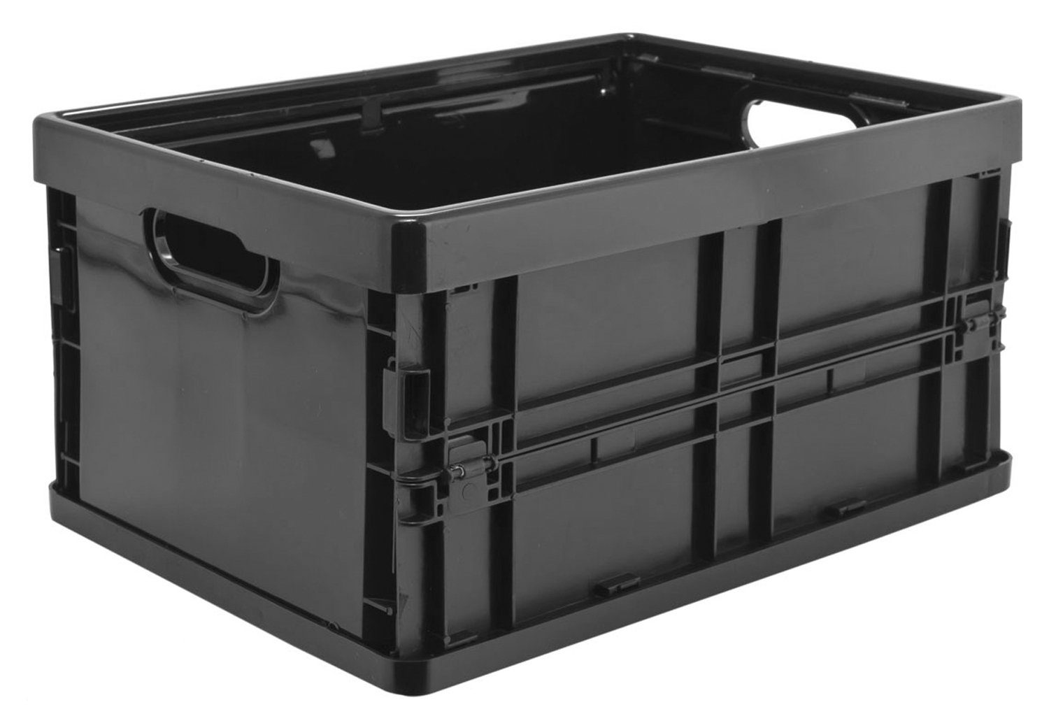 Aufbewahrungsbox LINO, Schwarz, Kunststoff, Klappbar, mit günstig online kaufen