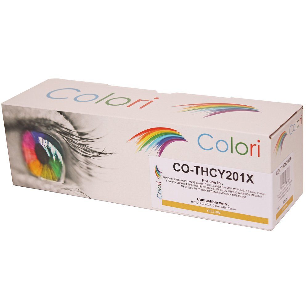 Colori Tonerkartusche, Kompatibler Toner für HP 201X CF402X 201A CF402A Gelb für HP Color Laserjet Pro M250 Series M252 M252dw M252n Color Laserjet Pro MFP M270 M274 M274dn M274n M277 M277dw M277n von Colori