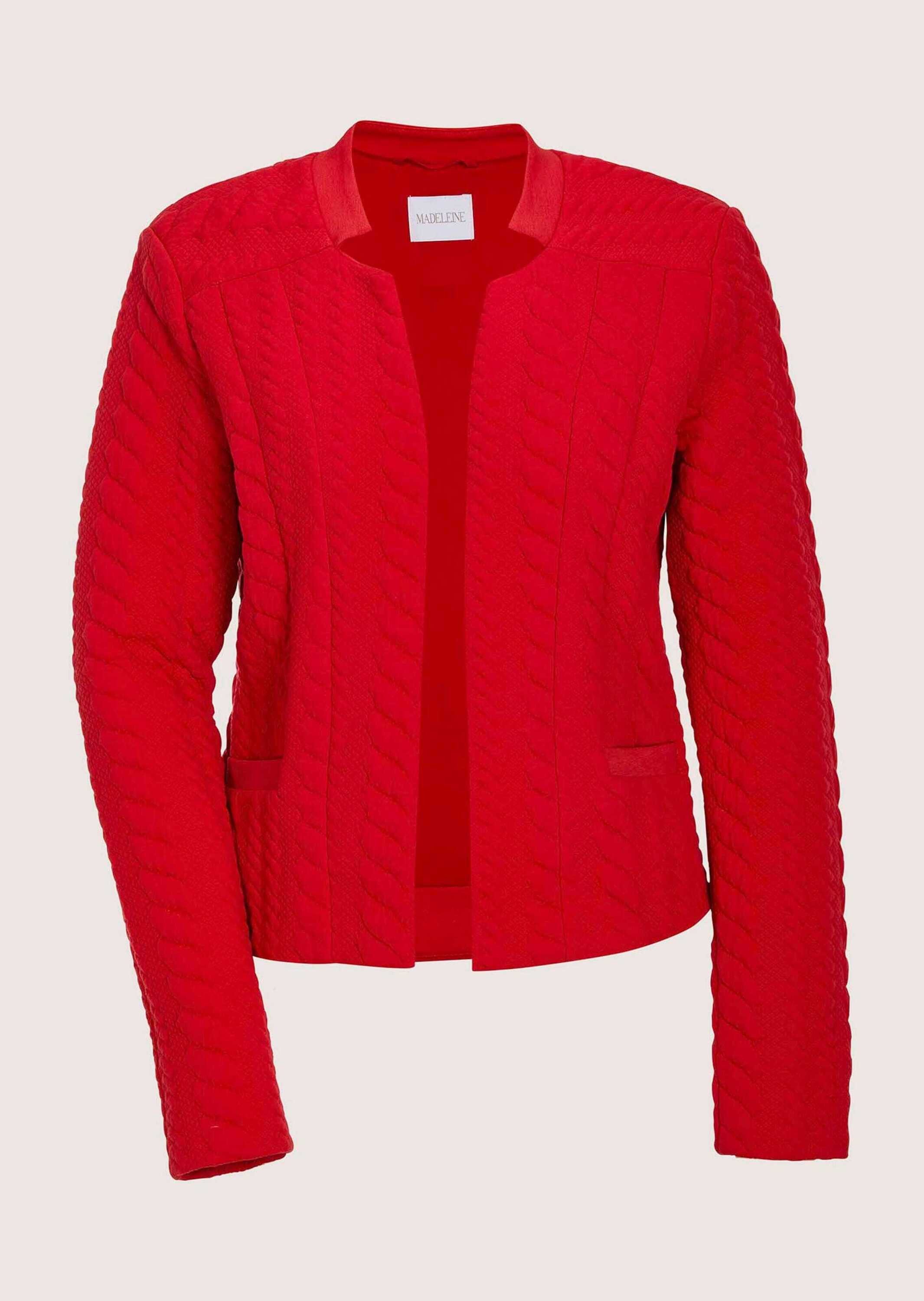 MADELEINE Kurzblazer Langarm Jerseyblazer mit Stehkragen Uni-Design, kleiner Stehkragen, verschlusslos gearbeitet – Bild 5 von 5