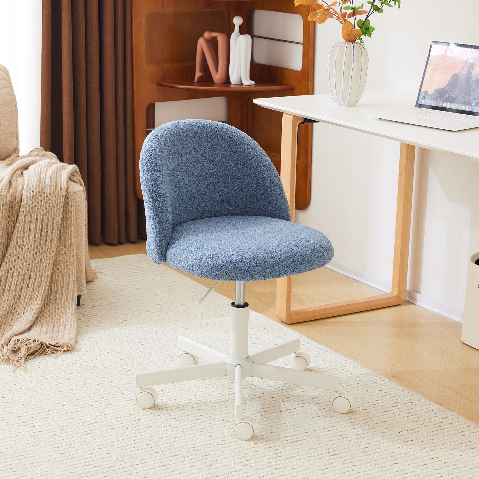 VINGLI Bürostuhl mit Rollen, Schminktisch Stuhl, günstig online kaufen