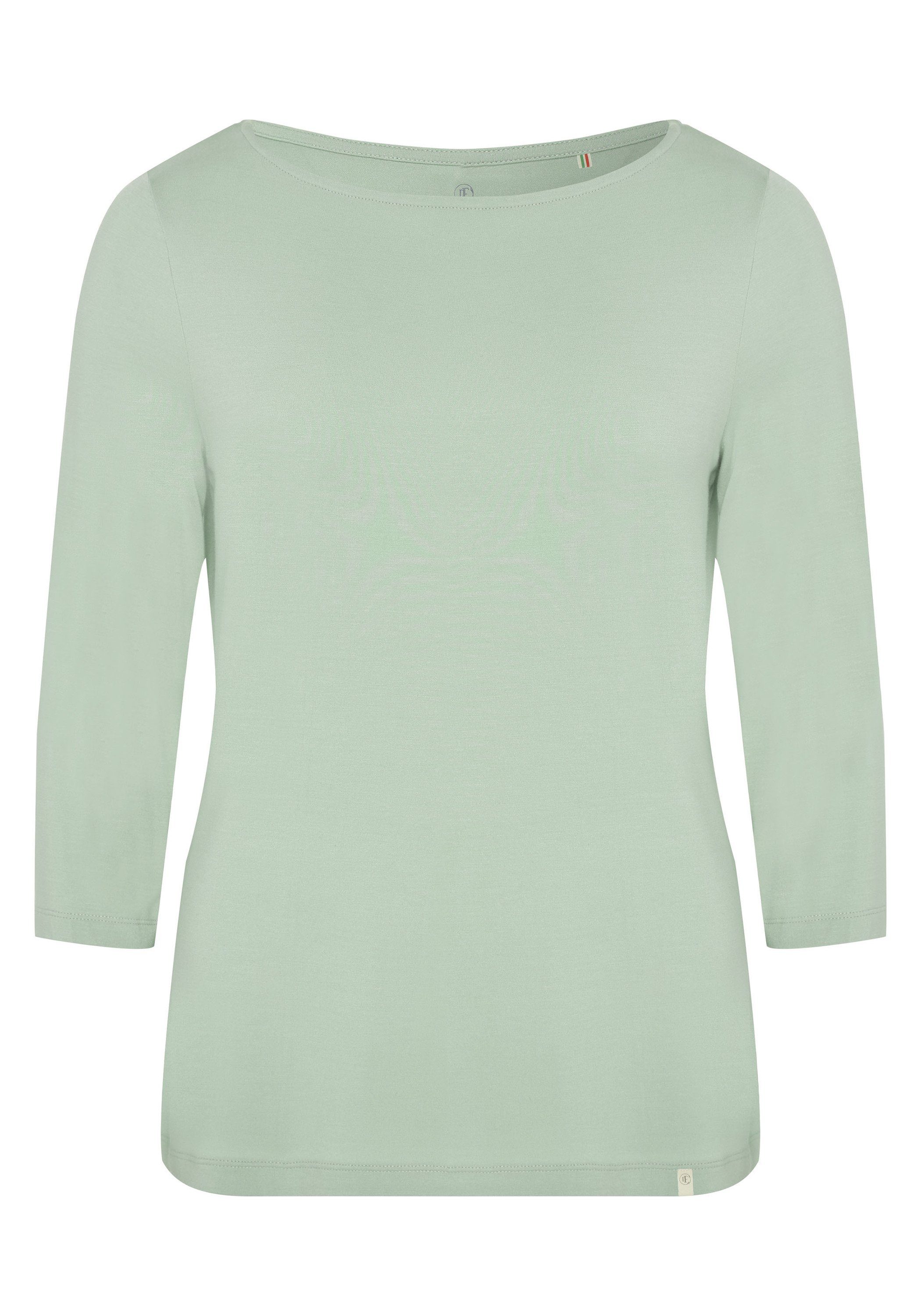 Detto Fatto Langarmshirt mit weitem Ausschnitt und gecroppten Ärmeln günstig online kaufen