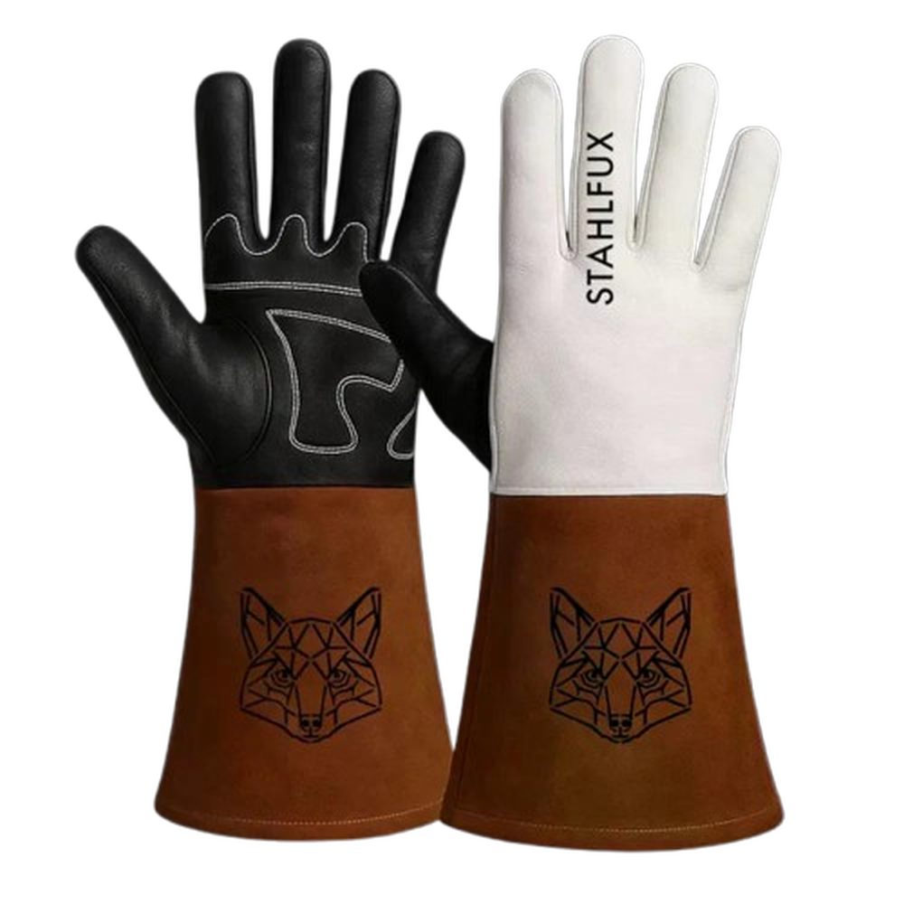 StahlFux Schweißerhandschuhe ArcGuard Lady TIG Arbeitshandschuhe (Spar-Set, 2-St., hitzebeständig) Premium-Rindsleder für effektiven Hitze- und Funkenschutz