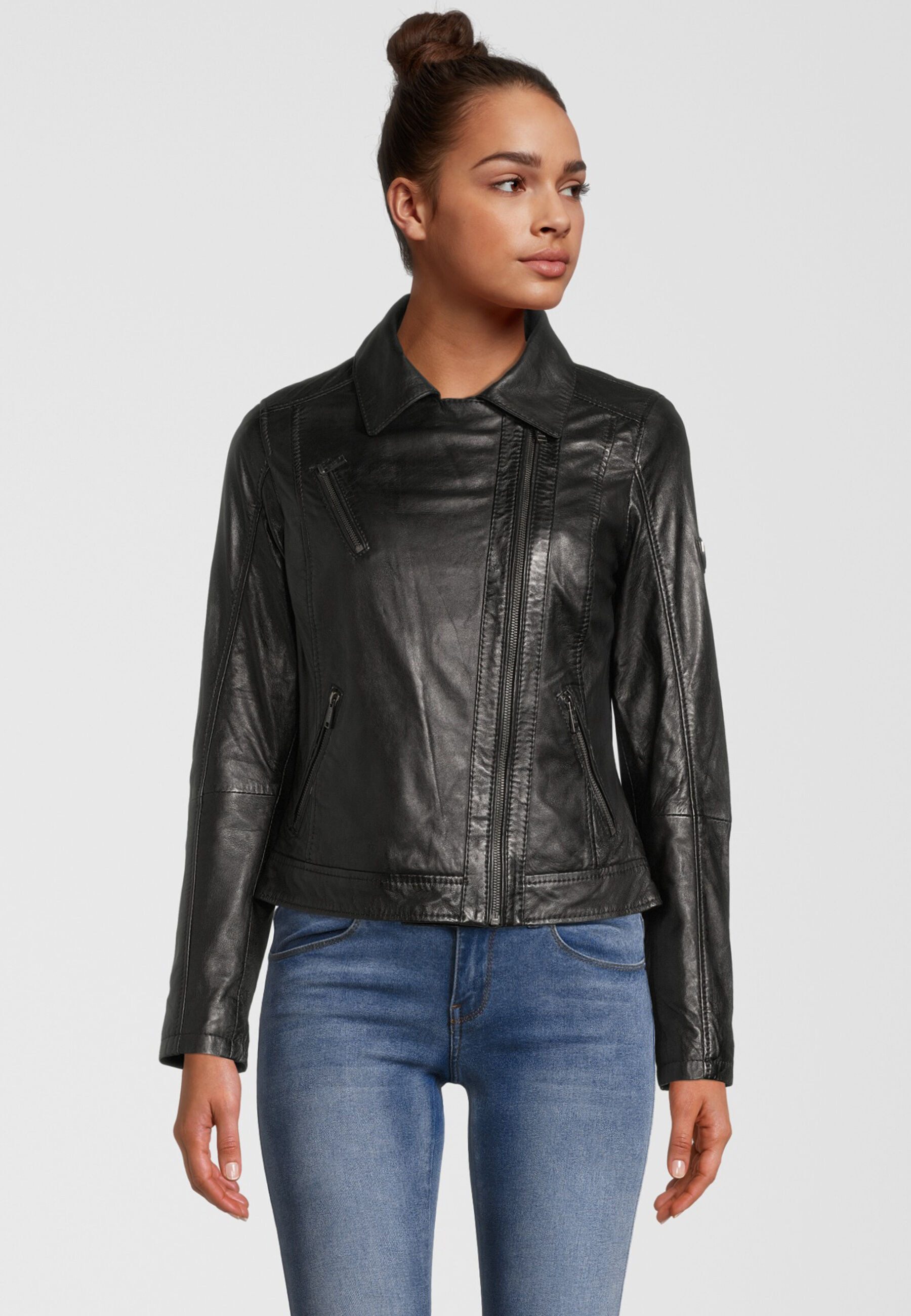 H.I.S Lederjacke SABINA (1-St) mit Überlappungen