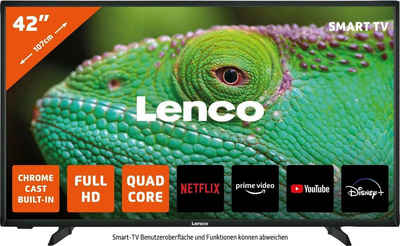 Lenco Lenco LED-4243BK LED-Fernseher (106,7 cm/42 Zoll, Full HD, Smart-TV)