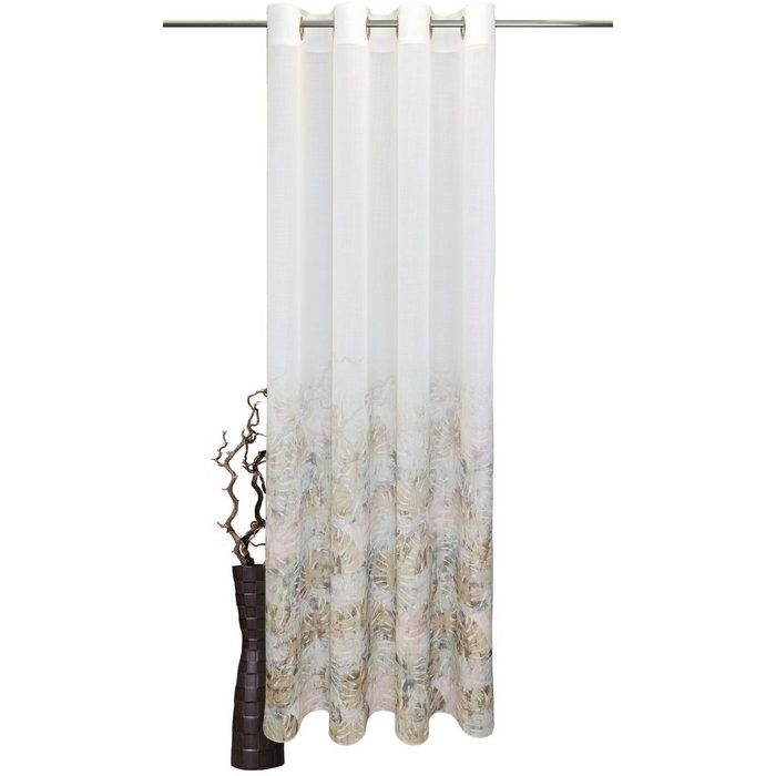 Vorhang nach Maß Tarovina VHG Kräuselband (1 St) halbtransparent halbtransparent Polyester bedruckt Farbverlauf floral