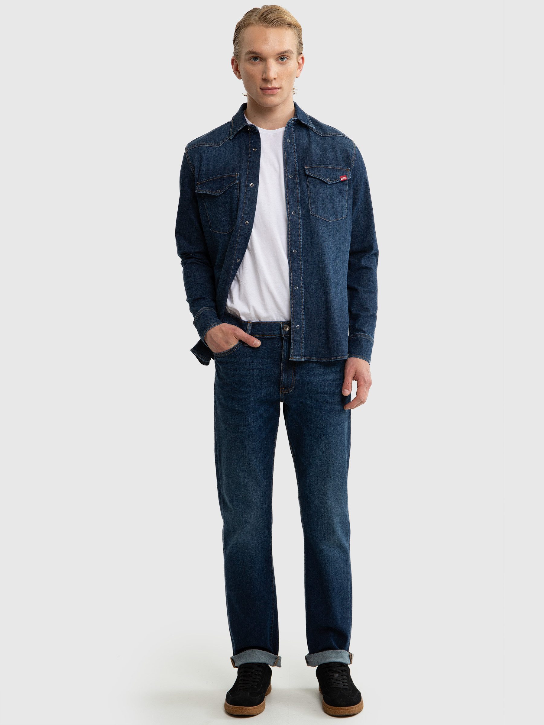 BIG STAR 5-Pocket-Jeans BIG STAR COLT medium dark wash 110113.315 günstig online kaufen