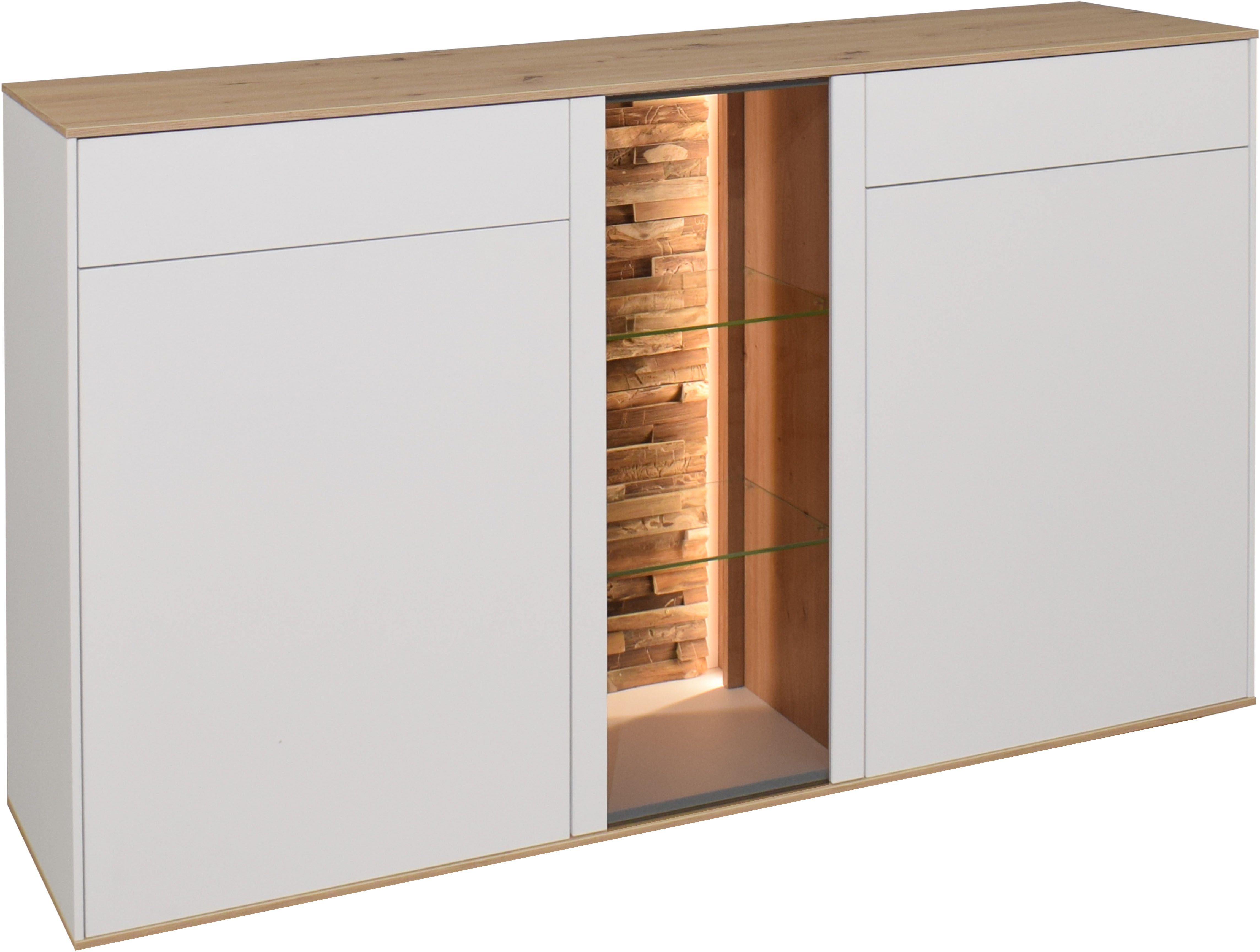 Mäusbacher Kommode, Faro Sideboard B 159 cm, inkl. Beleuchtung, Push to open Funktion