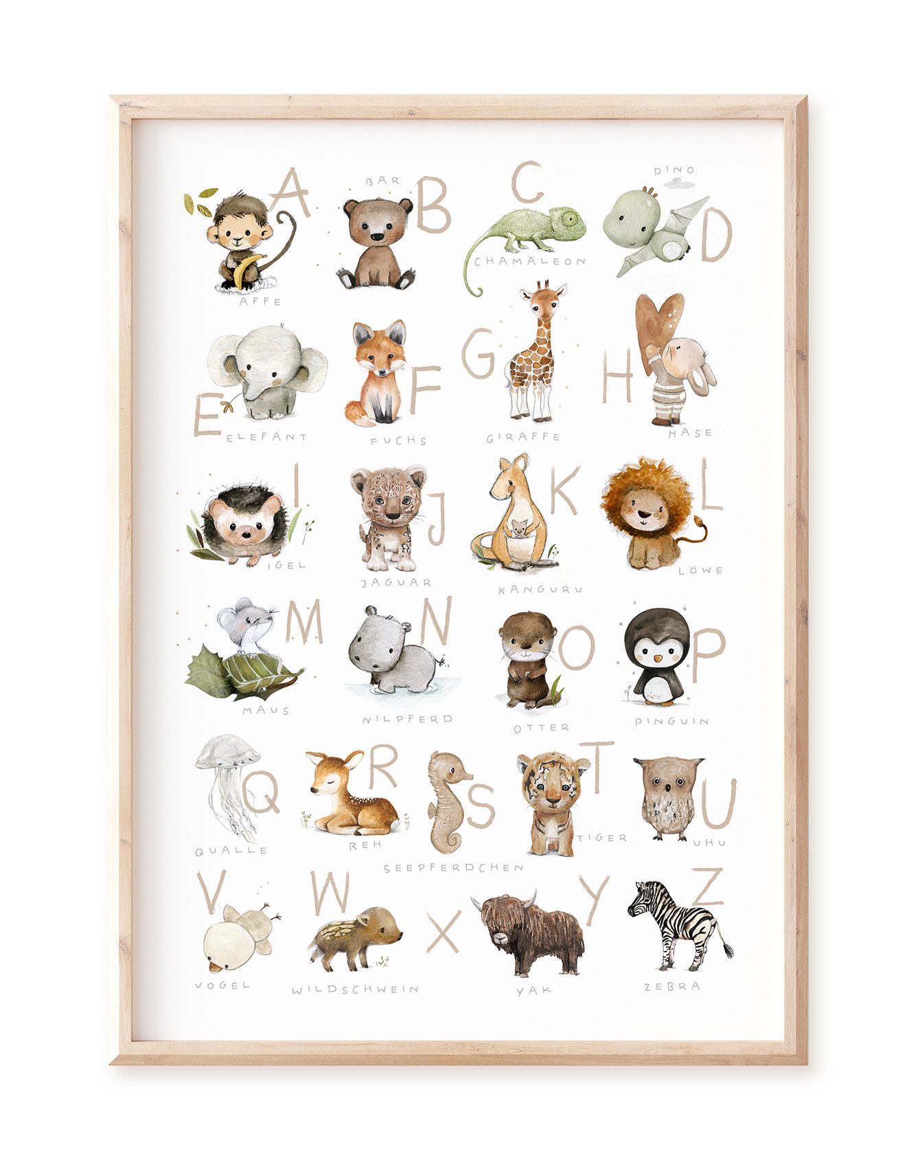 Poster Kinderposter "ABC lernen", Buchstaben Lernposter