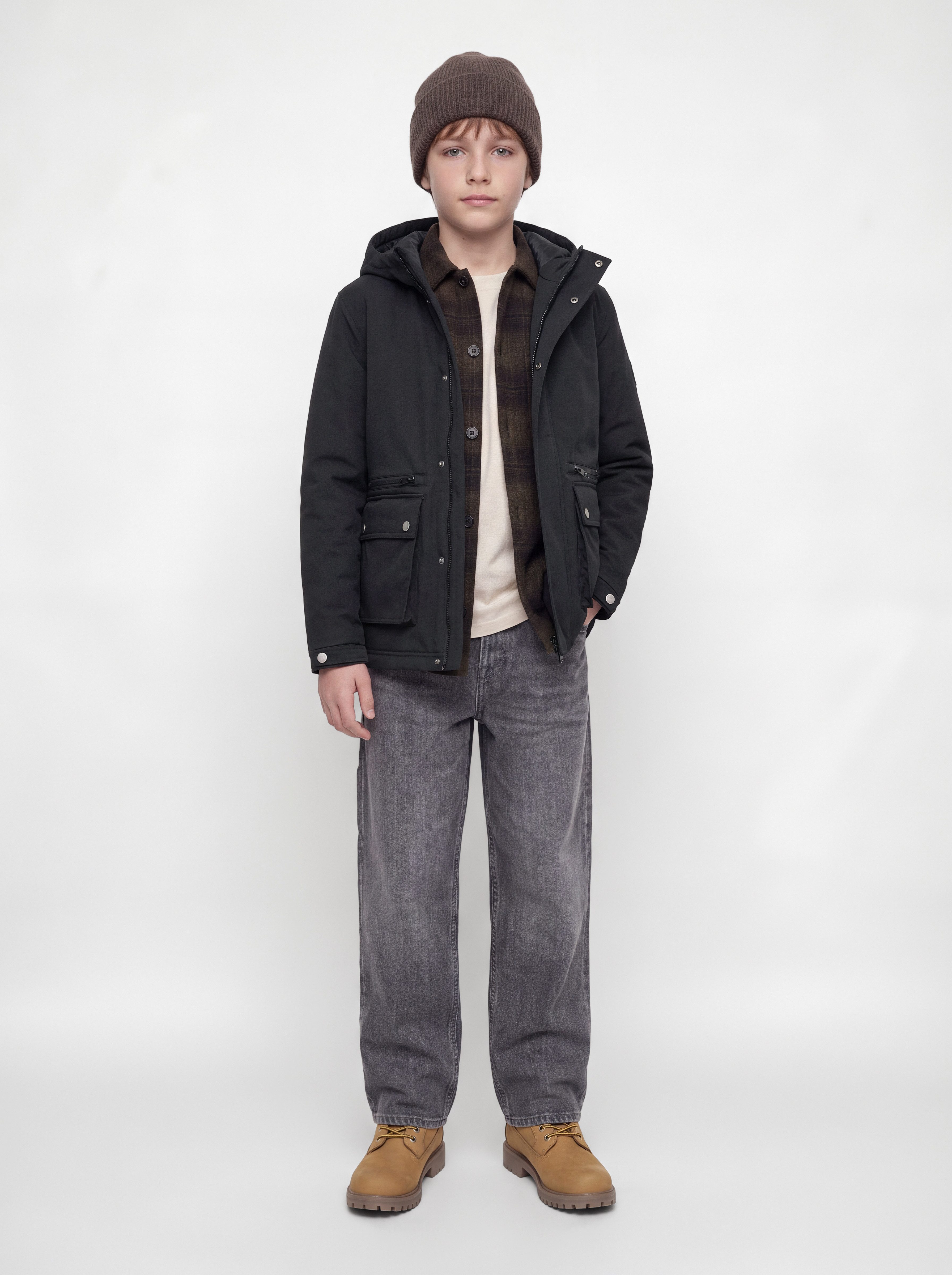 Jack & Jones Junior Parka JJEWOLF PARKA JACKET SN JNR Kunstfaser, normal geschnitten – Bild 5 von 5