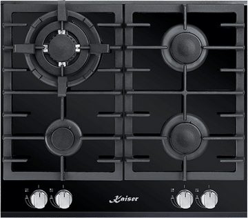 Kaiser Küchengeräte Backofen-Set EG 6372+KCG 6380, mit 1-fach-Teleskopauszug, Einbau Gasbackofen Autark, 79L+Einbau Gaskochfeld 60cm