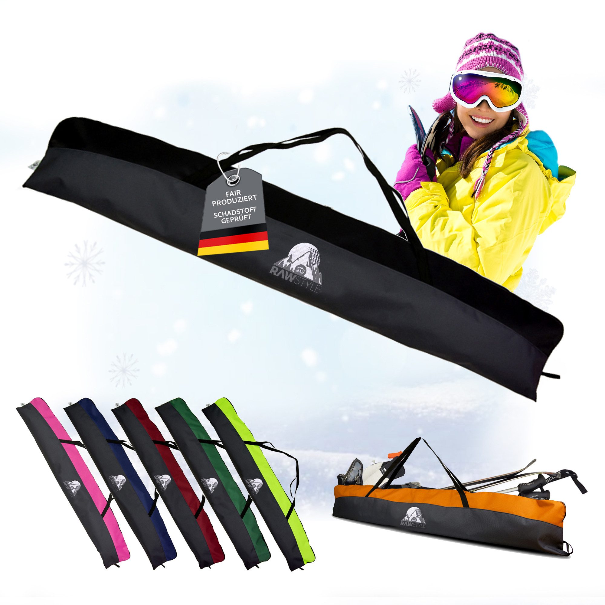 Skitasche Skitasche Skisack für Ski 160cm 180cm 190cm Skistöcke Skibag Skicover