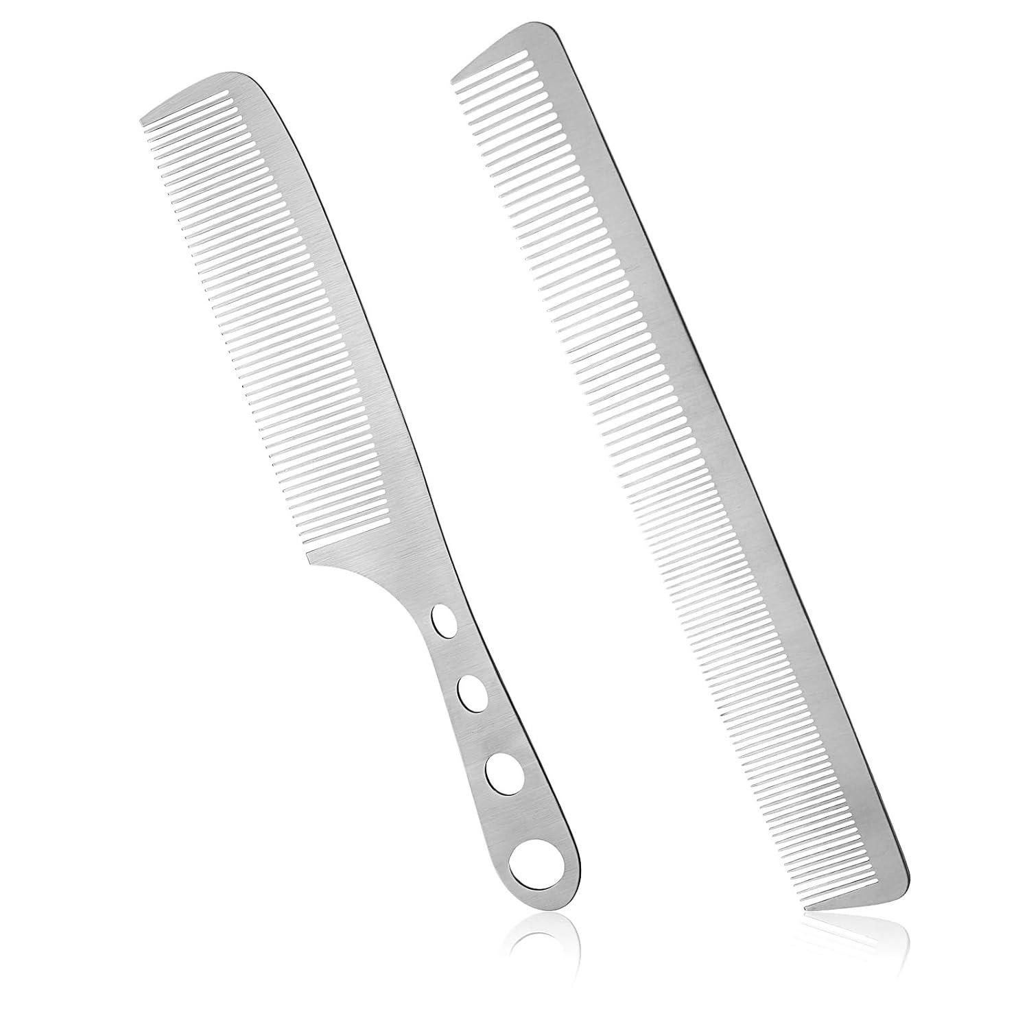 Haarkamm Friseurkamm Set Aluminium Edelstahl Haarstyling Feinzahnkamm herren