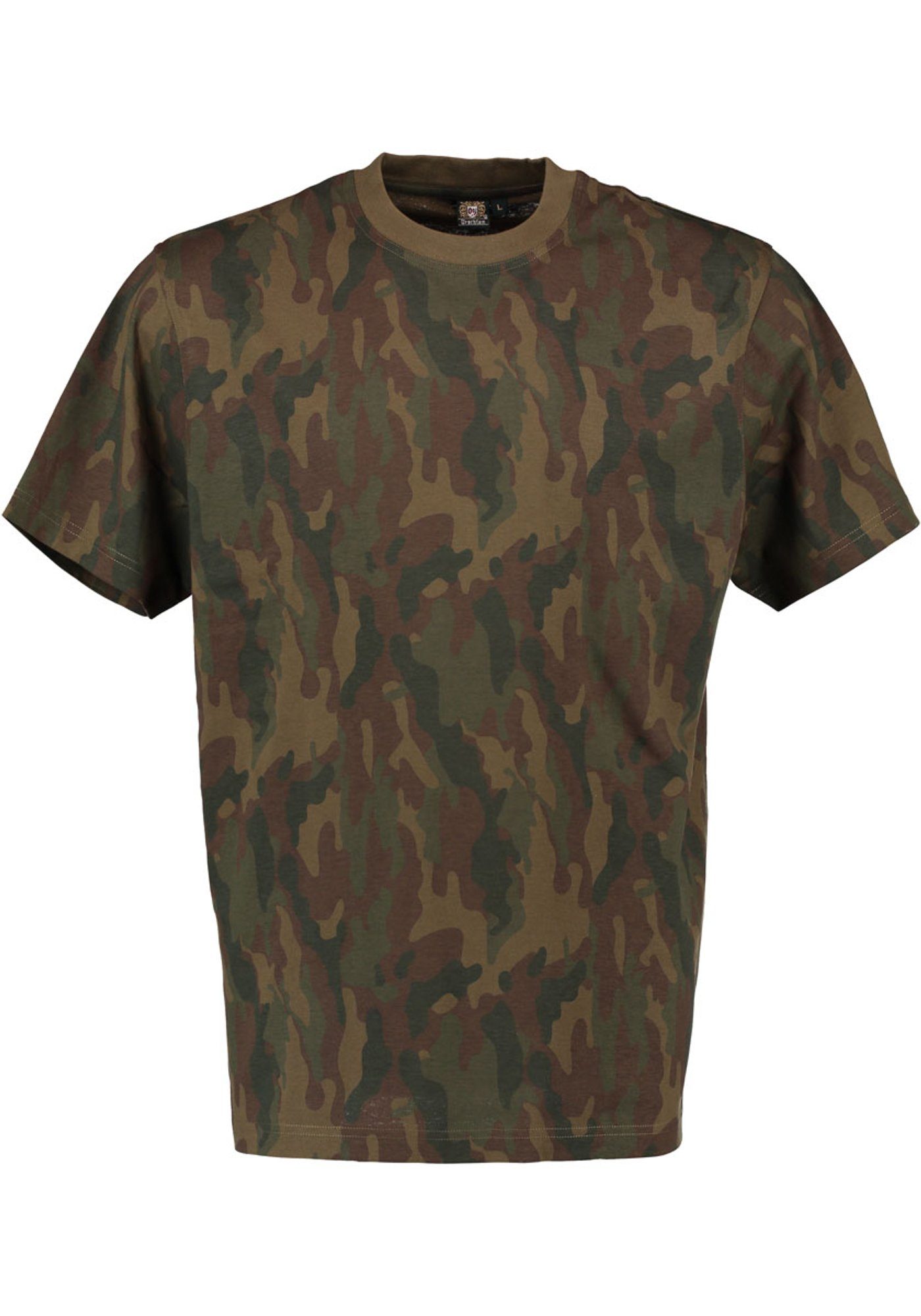OS-Trachten T-Shirt Davilo Kurzarm Jagdshirt in Camouflage-Optik im 2er-Pack