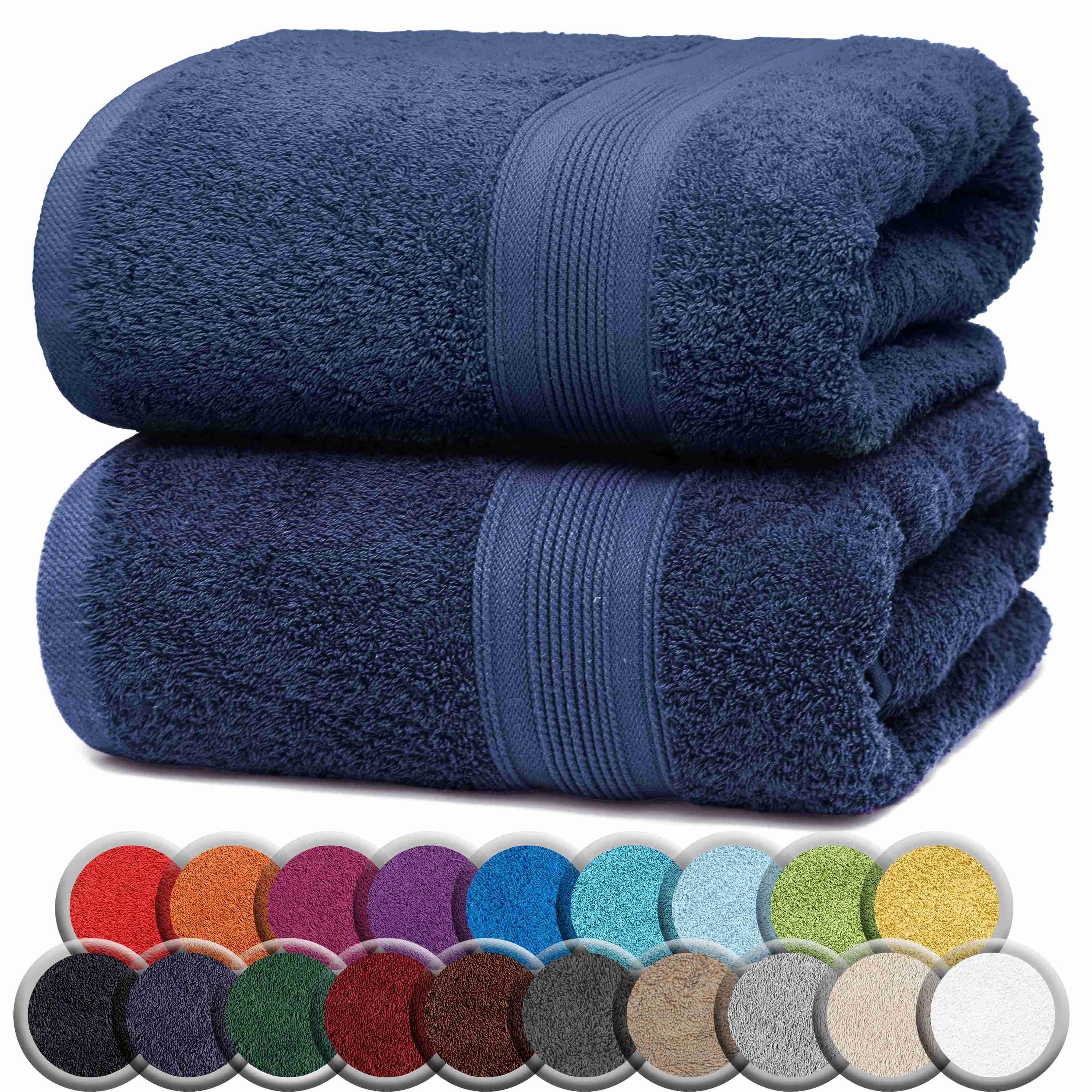 NatureMark Badetuch 2er-Set Frottier Badetücher 100x150cm, 100% Baumwolle ( günstig online kaufen