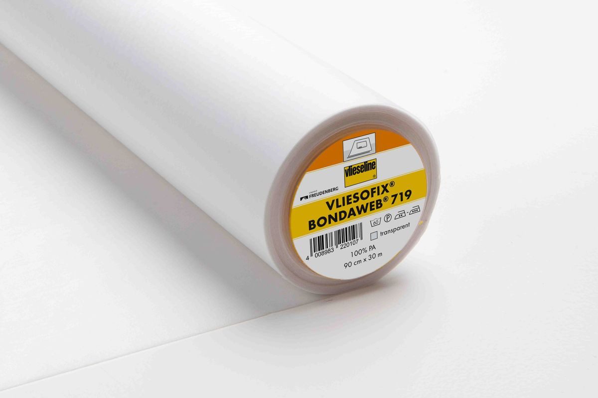 Stoff Vlieseline Meterware Vliesofix weiß zum Applizieren/Aufbügeln 90cm, Kunststoff,fixierbar,90 cm