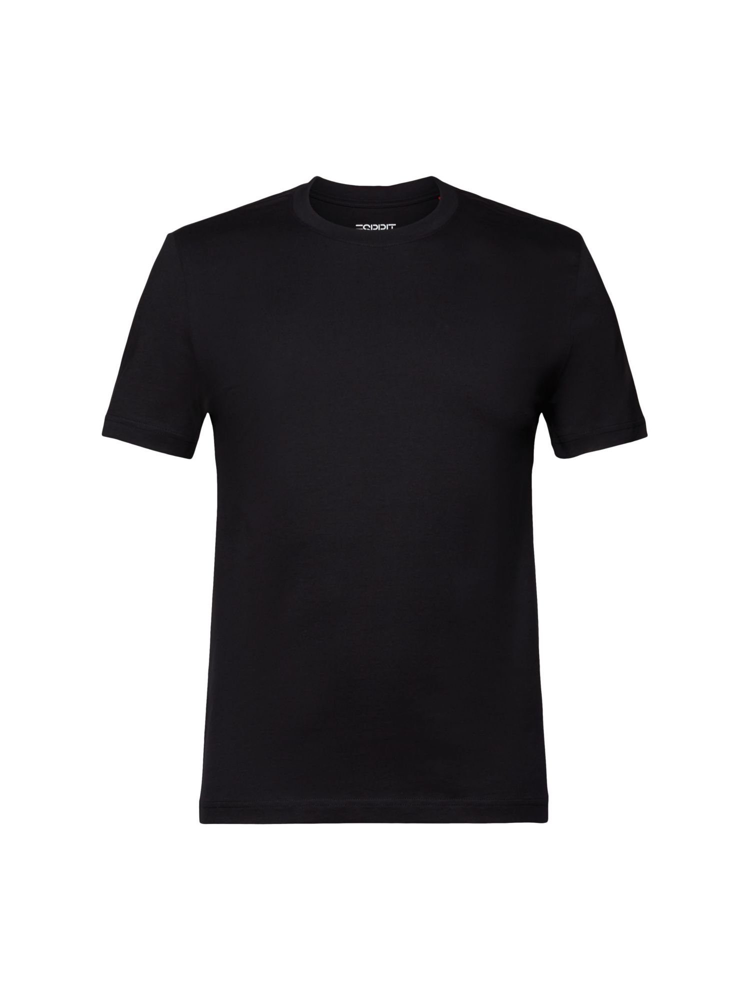 Esprit T-Shirt Rundhals-T-Shirt aus Pima-Baumwolljersey (1-tlg) BLACK