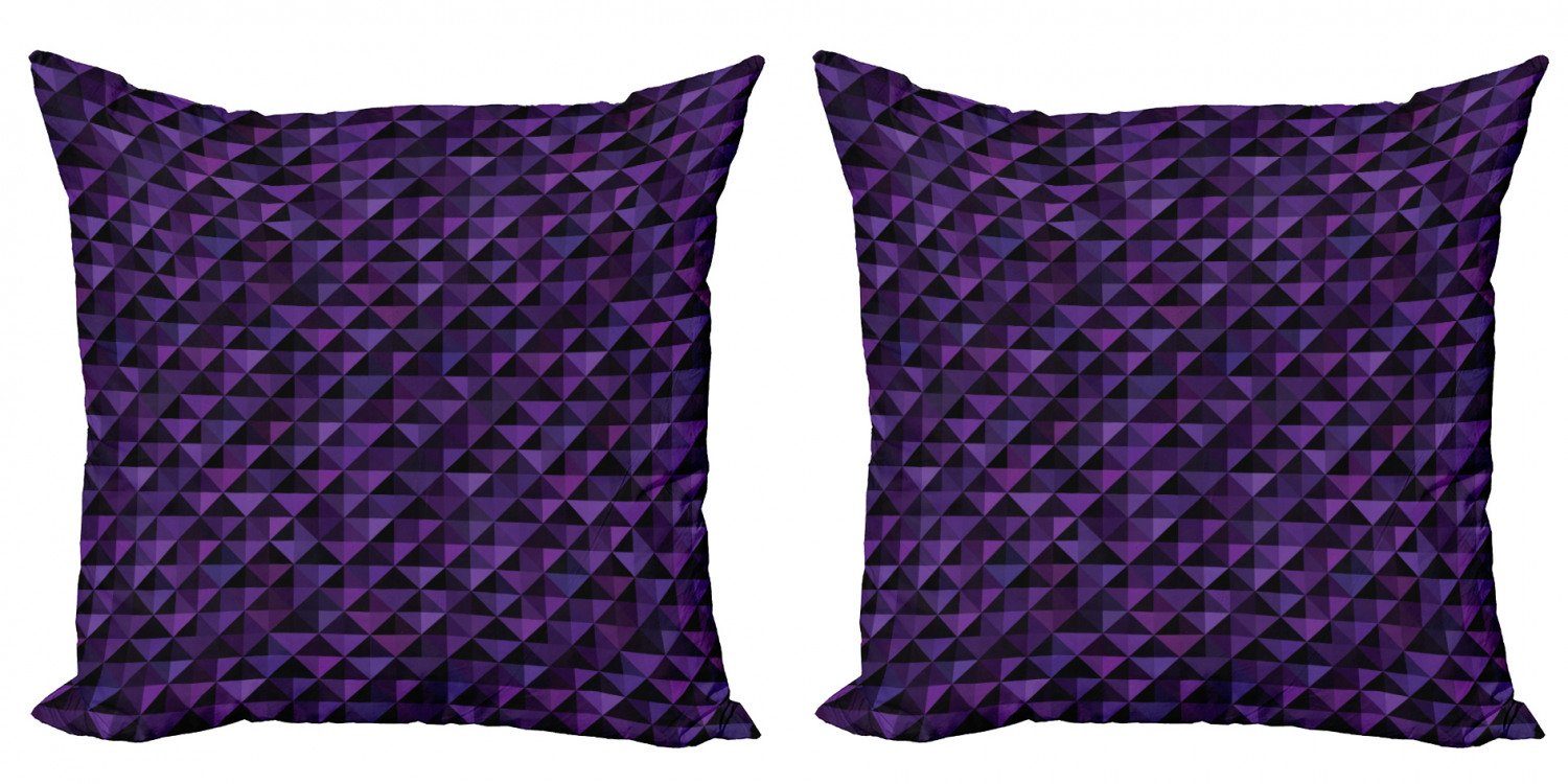 Stück), Abakuhaus Geometrisch Digitaldruck, Modern Dreiecke Kissenbezüge (2 und Quadrate Accent Doppelseitiger