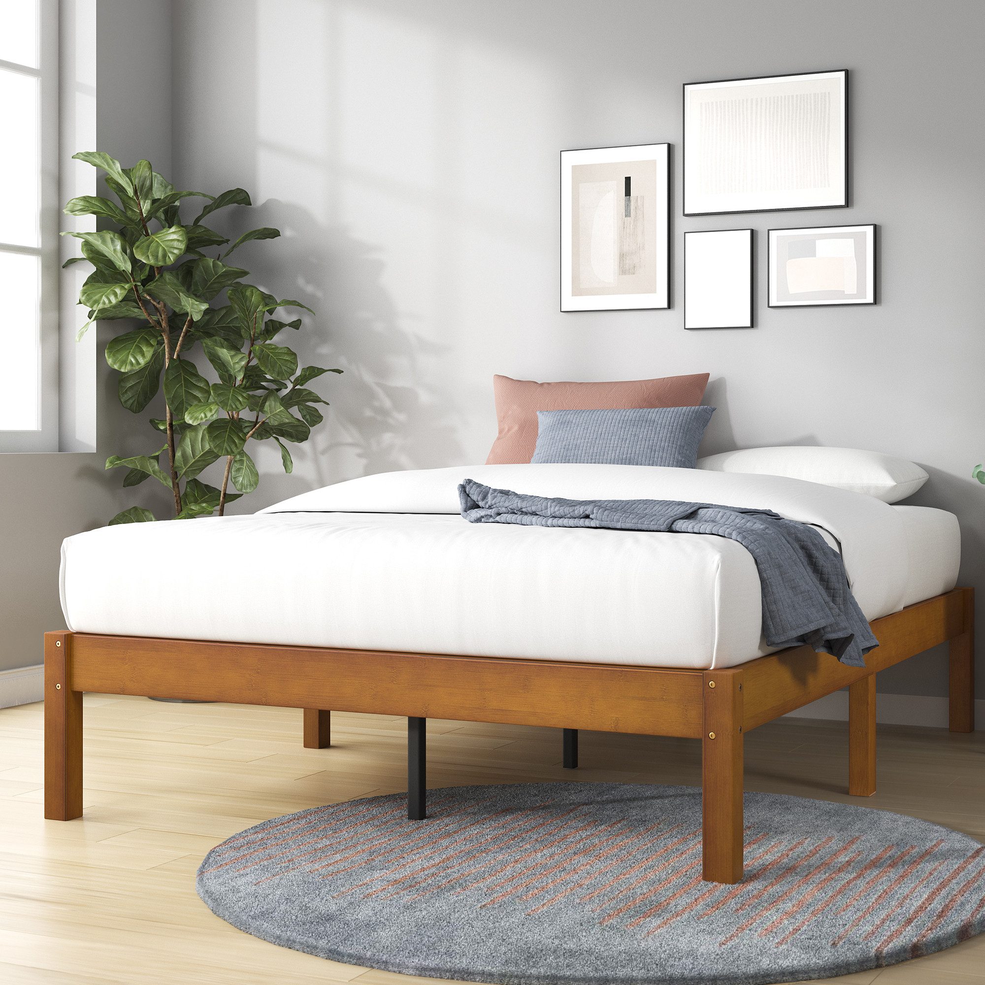 ZINUS Massivholzbett Emma Bamboo (Packung, 1-tlg., aus nachhaltigen Bambus, günstig online kaufen