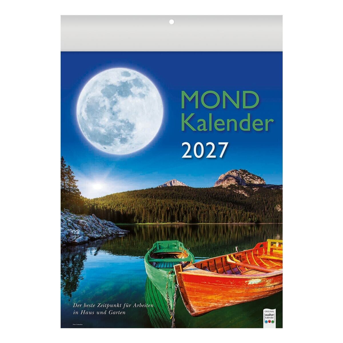 BRUNNEN Kunstkalender Mondkalender 2027, 1 Seite = 1 Monat