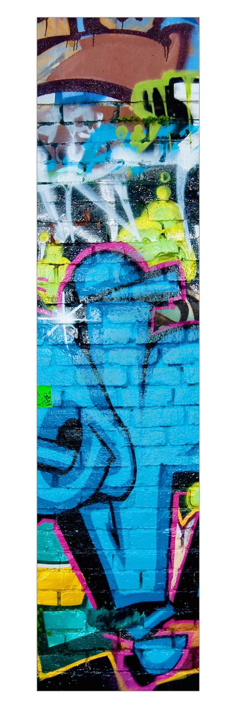 Bilderdepot24 Schiebegardine modern Flächenvorhang blickdicht Colours of Graffiti (1 St), halbtransparent, Kinderzimmer große Flächengardine lichtdurchlässig für Klemm-System