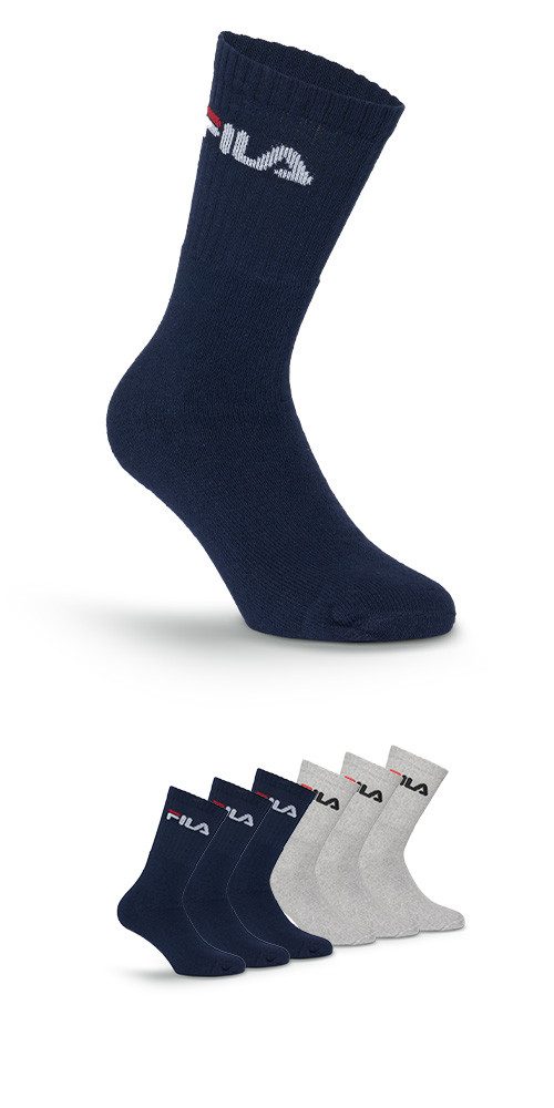 Fila Tennissocken (6 Paar) Logoschriftzug, breites Rippenbündchen, Cotton-M günstig online kaufen