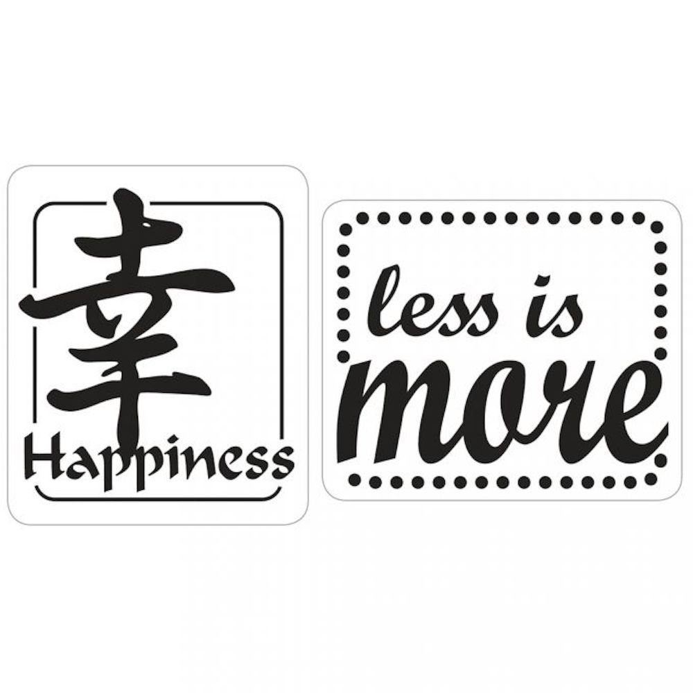 Rayher Messbecher Label Happiness, less is more, 25x30mm, SB-Btl 2 S